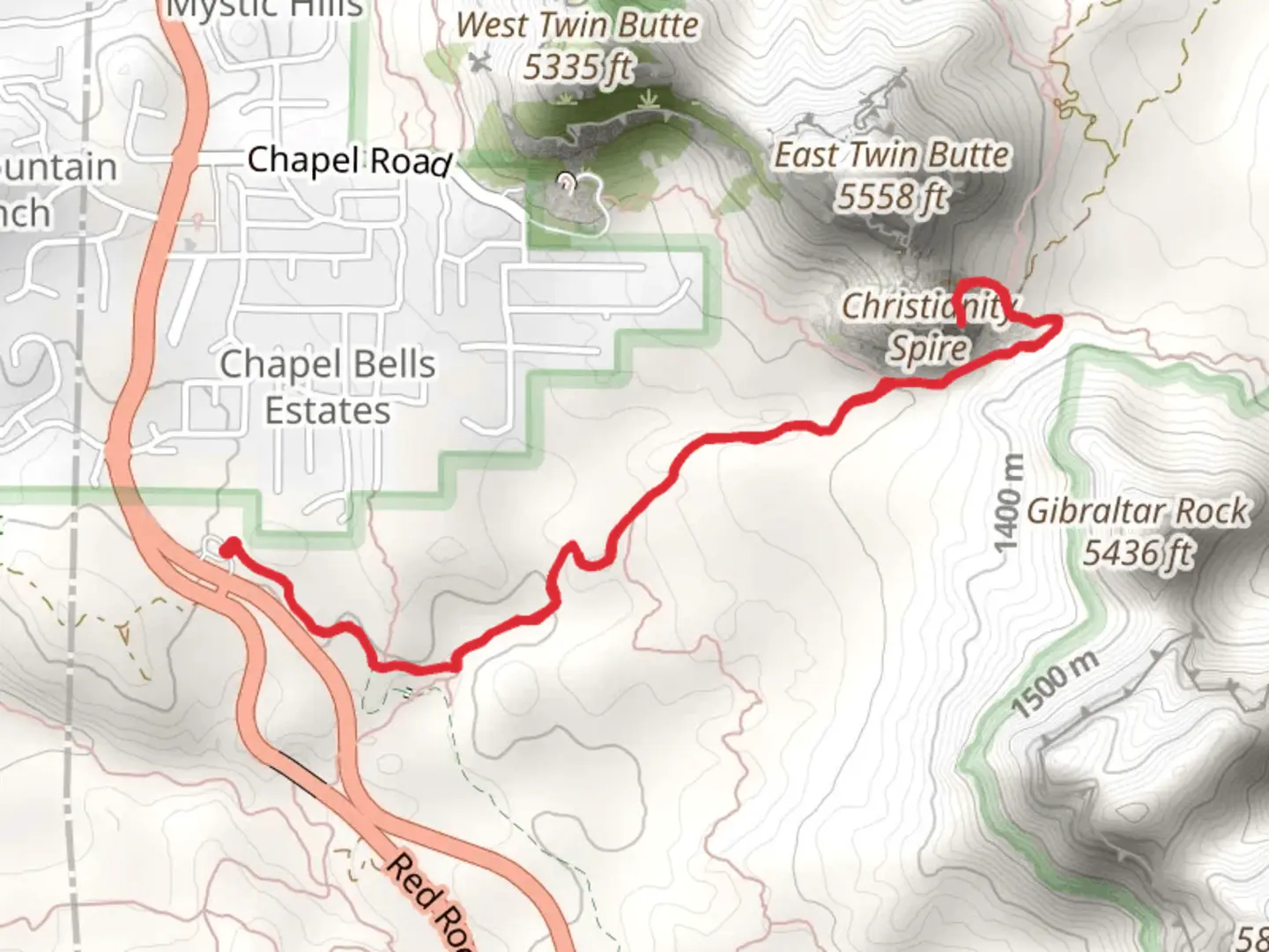 An image depicting the trail Little Horse Trail and its surrounding area.
