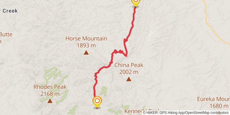 Sky Islands Traverse stage 29 Map