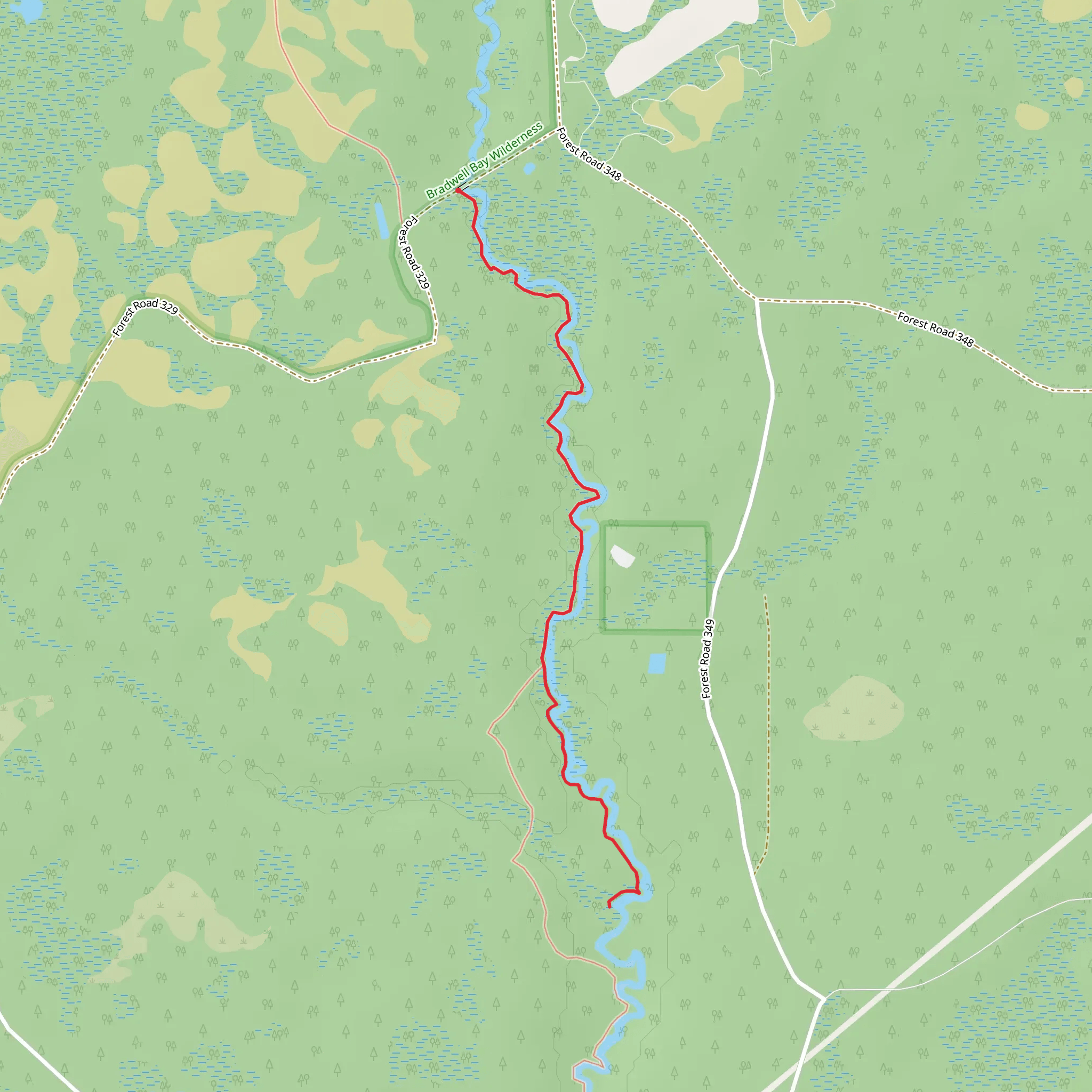 Sopchoppy River Walkalong via Florida Trail mobile static map