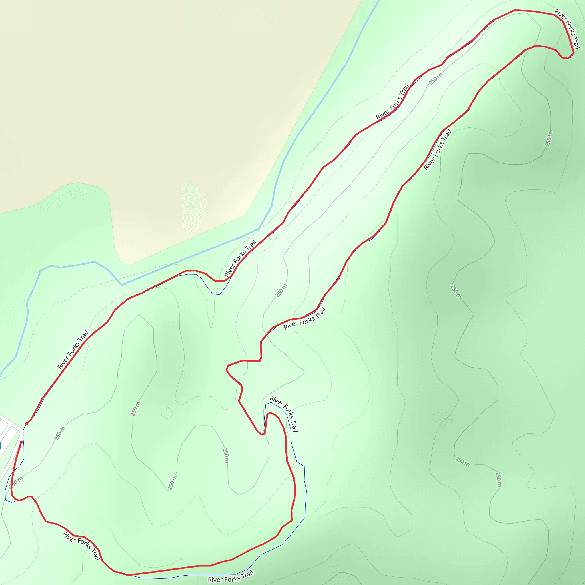 River Forks Trail mobile static map
