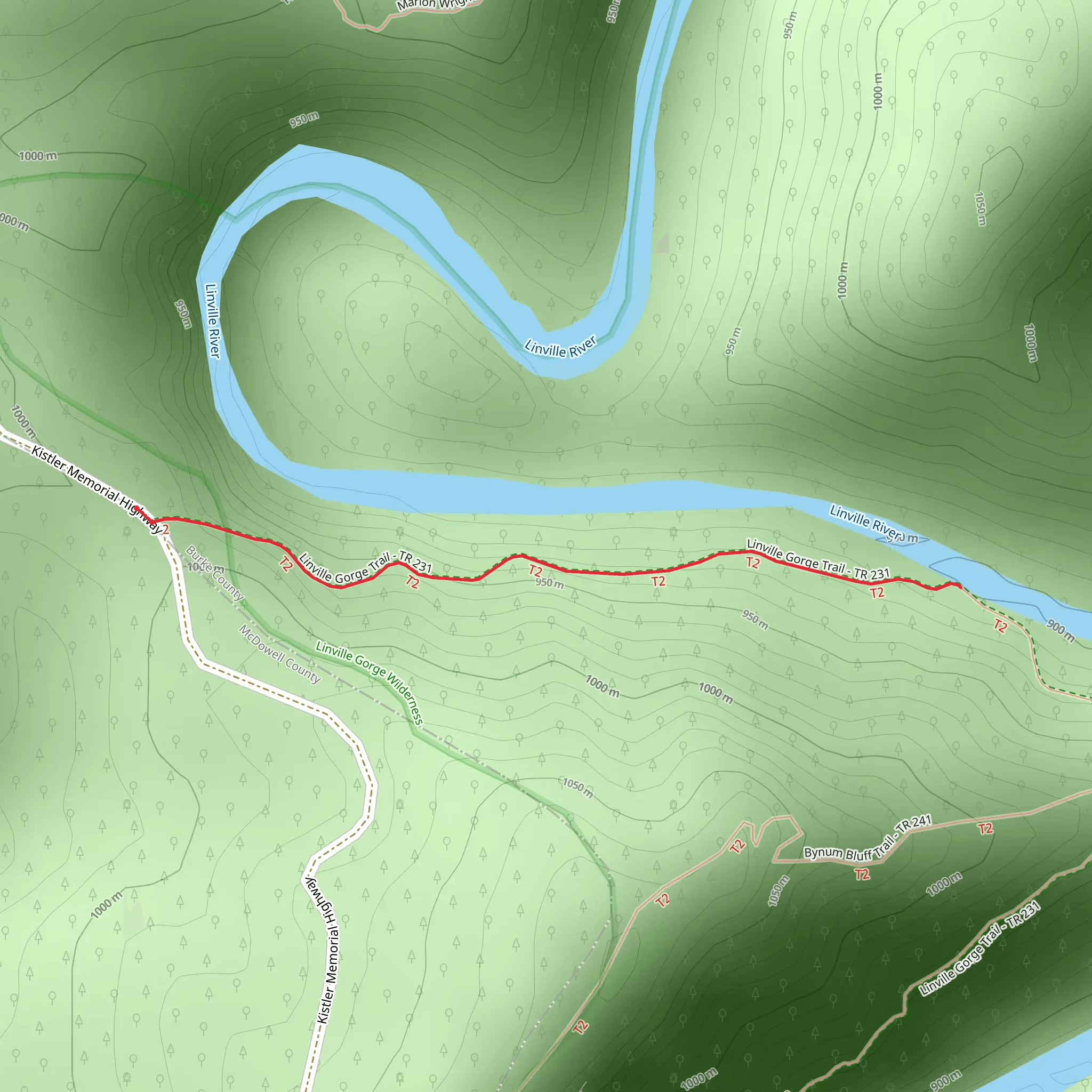 Linville River Walk mobile static map