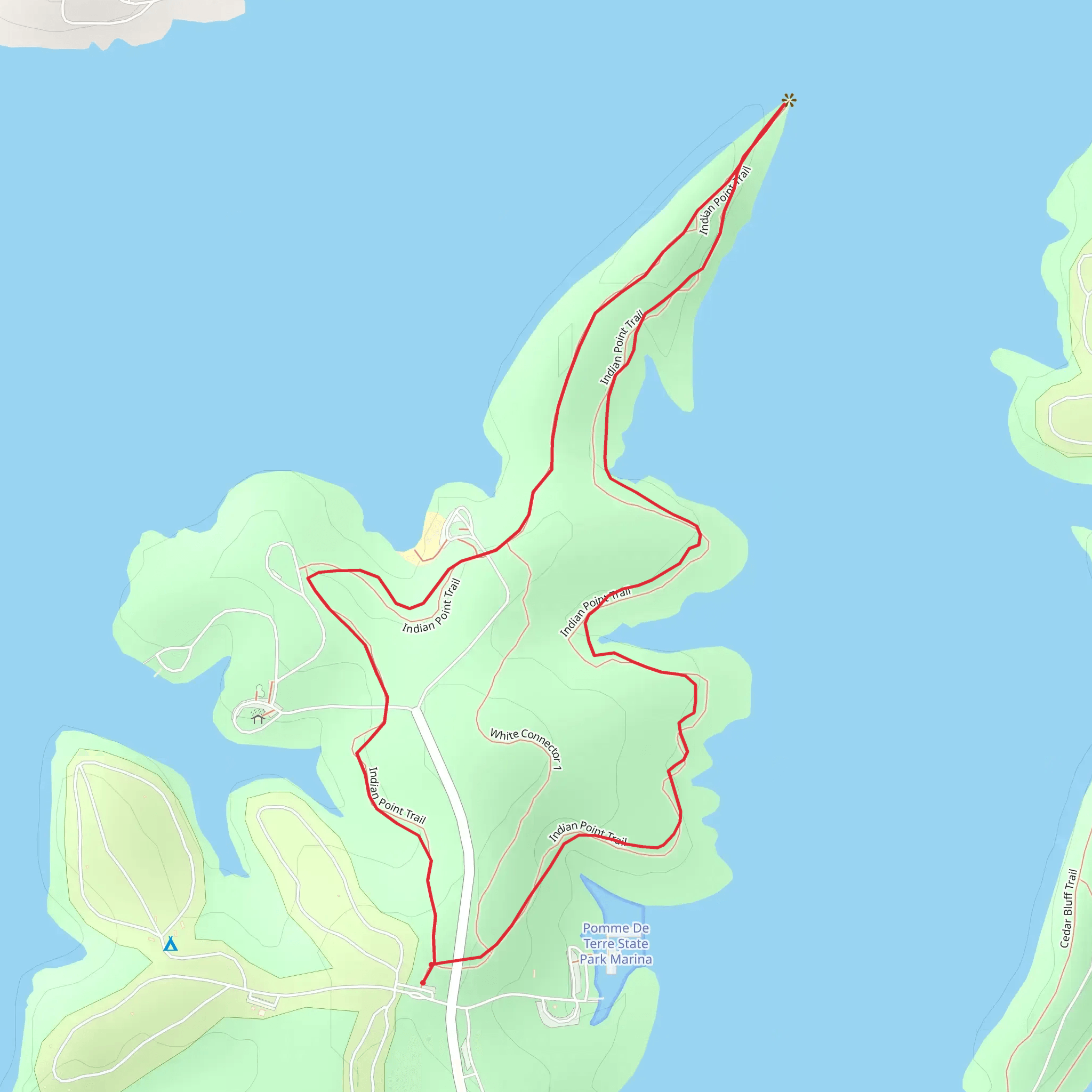 Indian Point Loop Trail mobile static map
