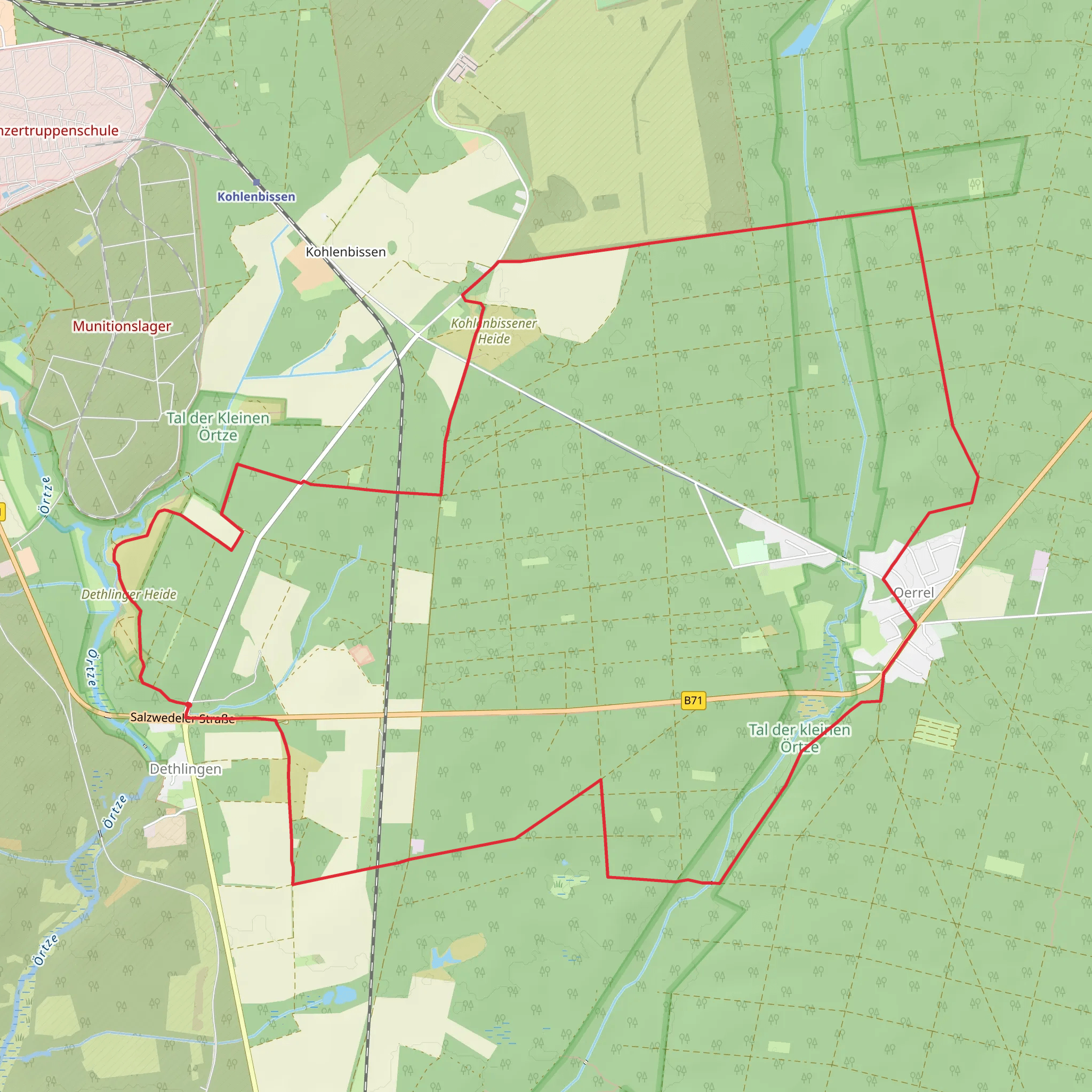 Tal der Kleinen Ortze Loop mobile static map