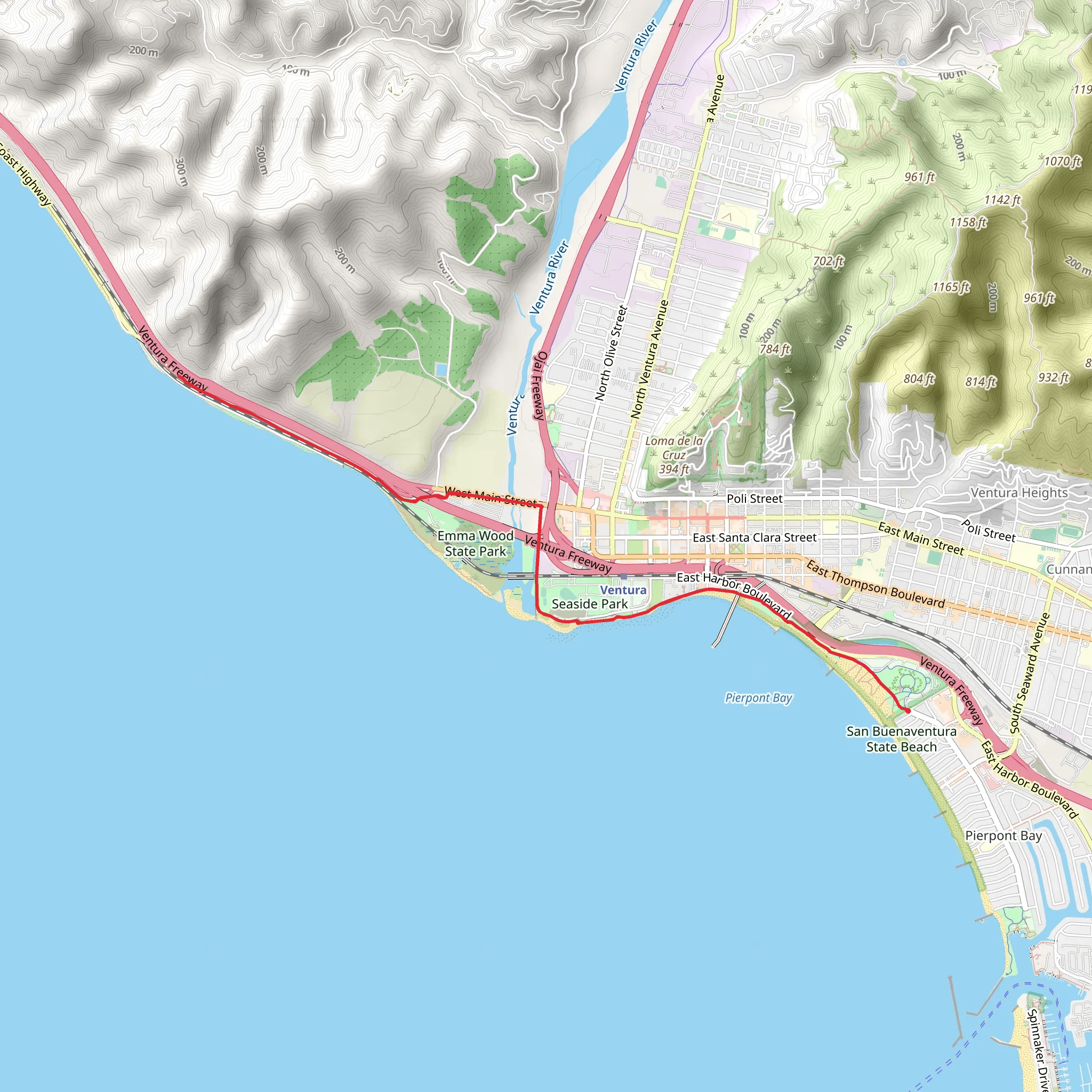 Omer Rains Coastal Way mobile static map