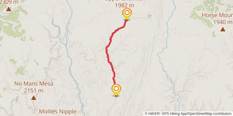 Hayduke Trail stage 36 Map