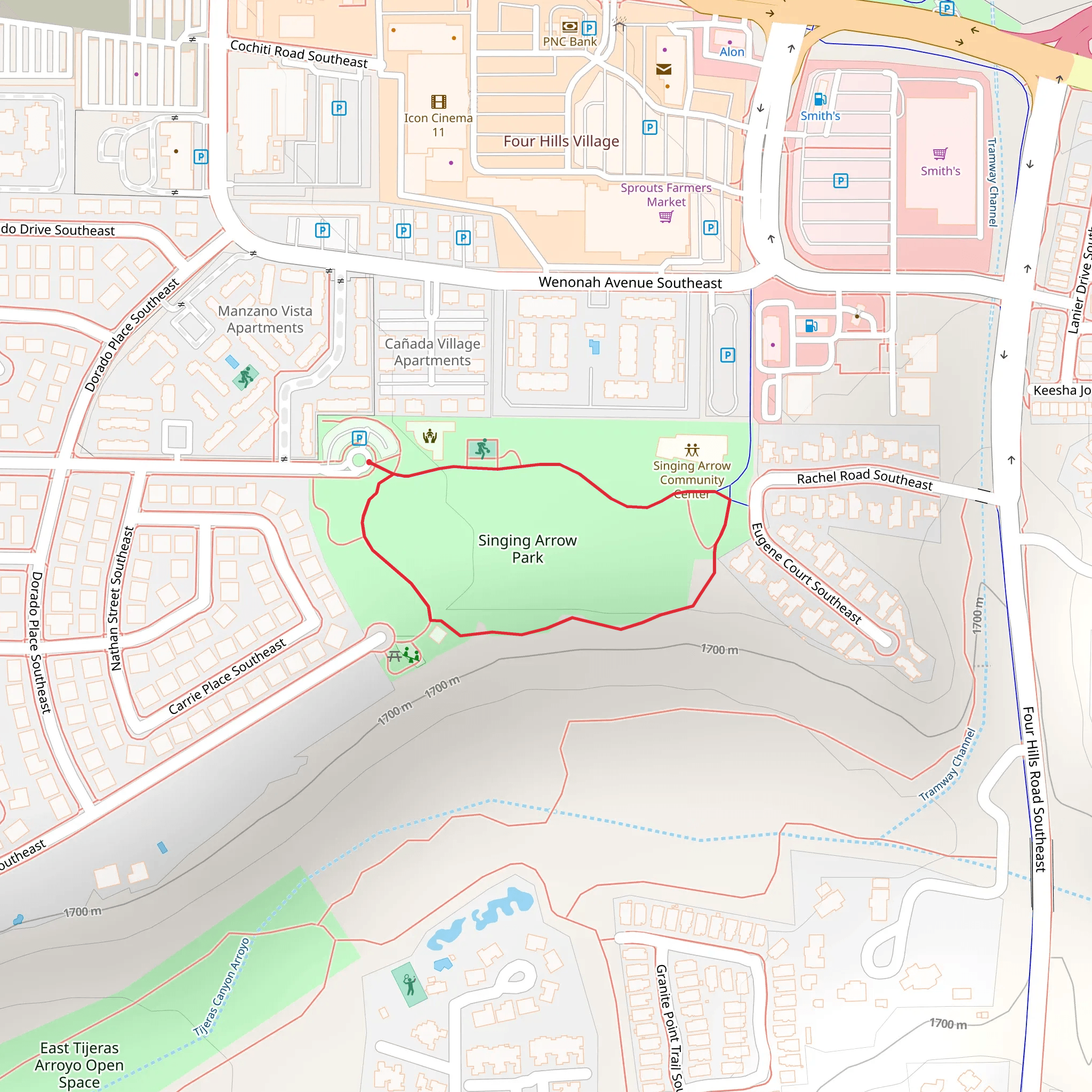Singing Arrow Park Loop mobile static map