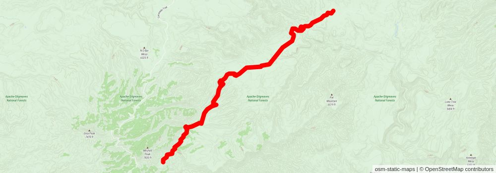 Southwestern Horseshoe Trail stage 118 Map