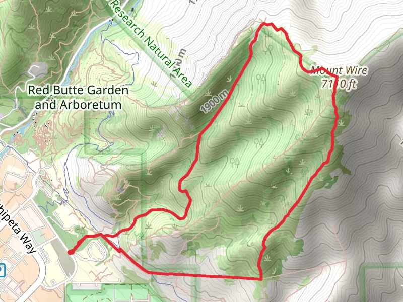 Living Room Trail and Mount Wire South Trail