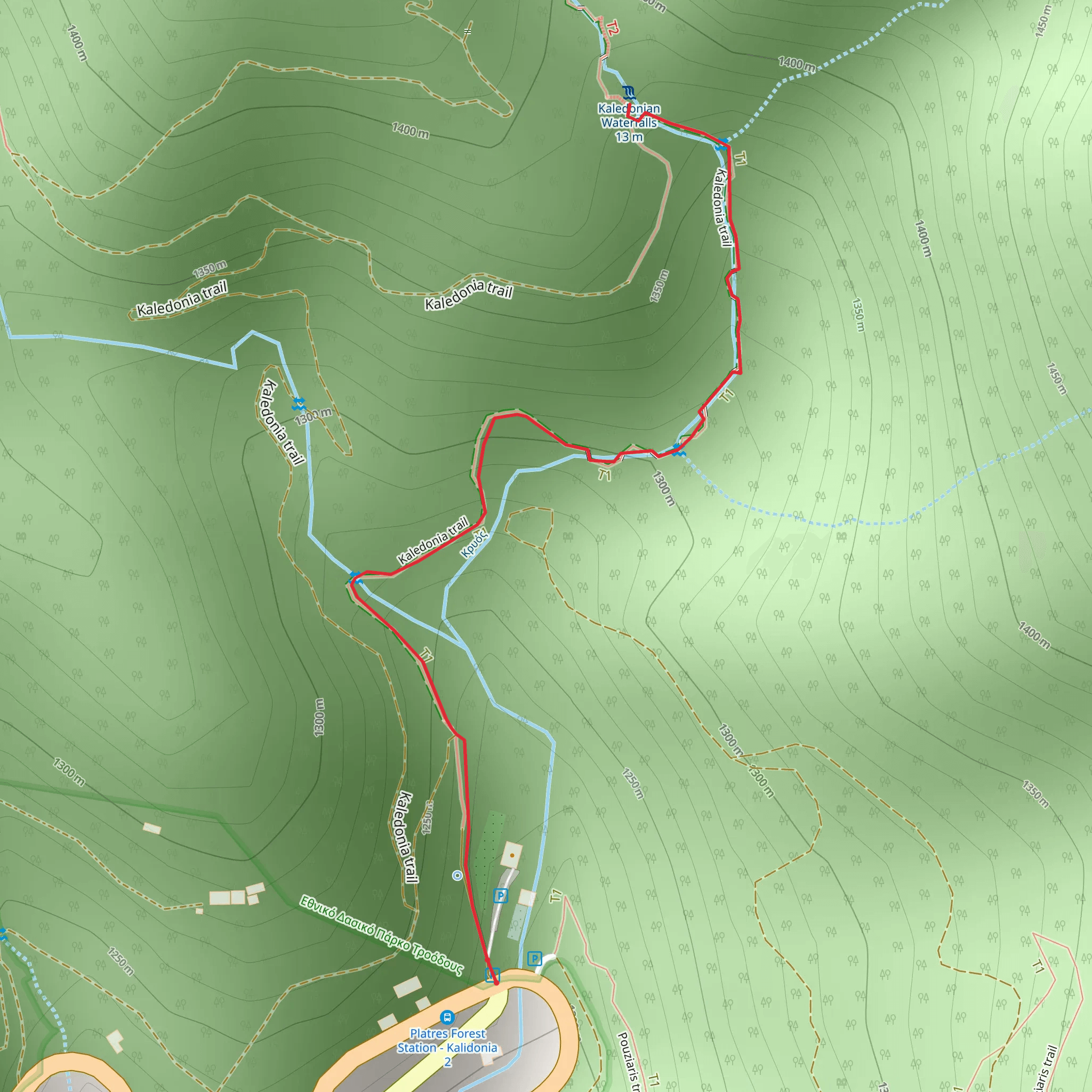 Kalidonia Trail mobile static map