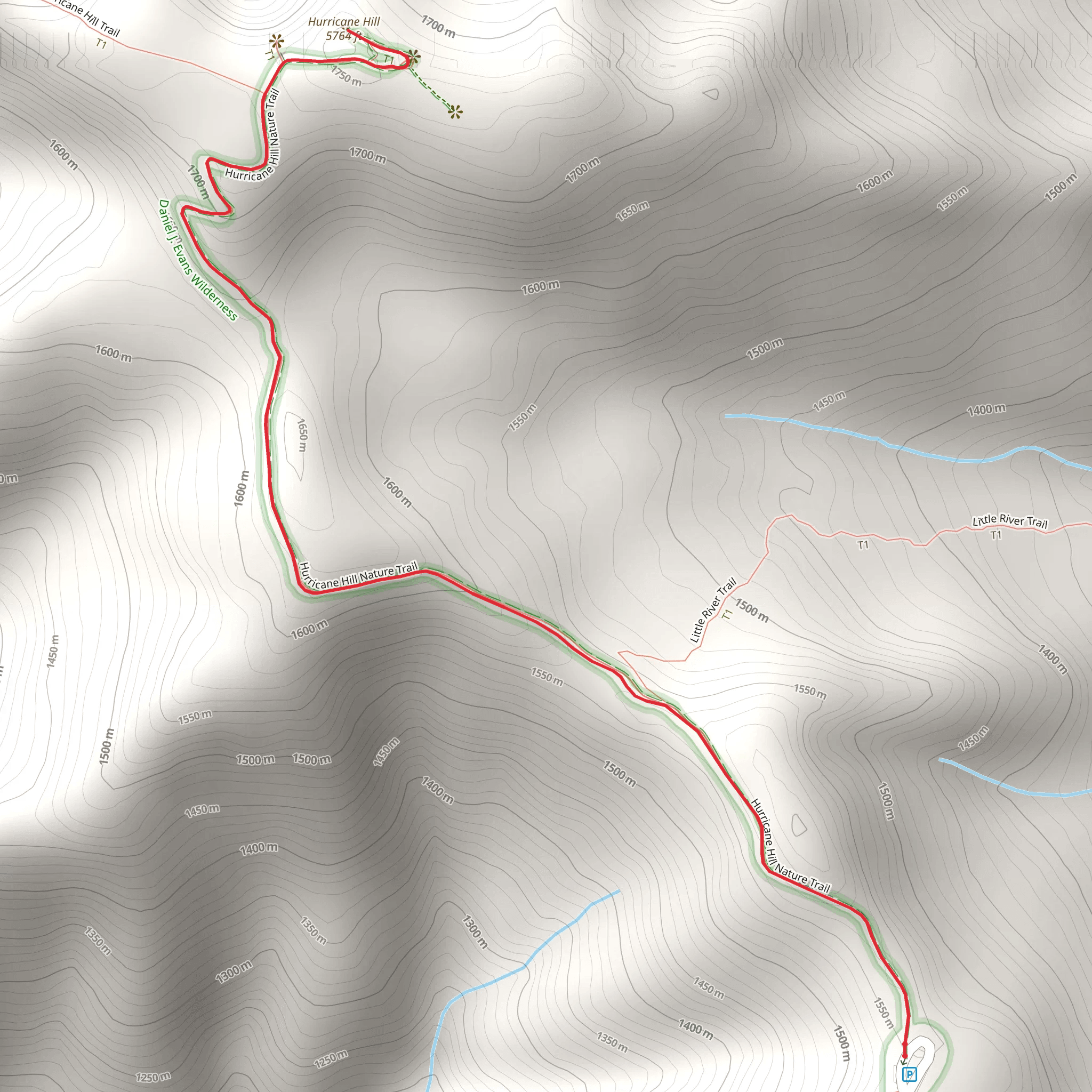 Hurricane Hill Nature Trail mobile static map