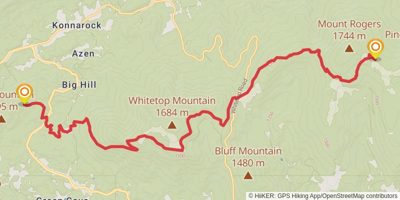 Appalachian Trail stage 53 Map