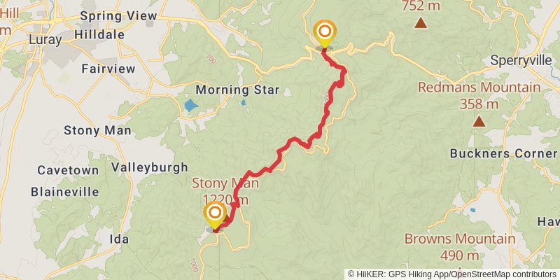 Appalachian Trail - Virginia stage 47 Map
