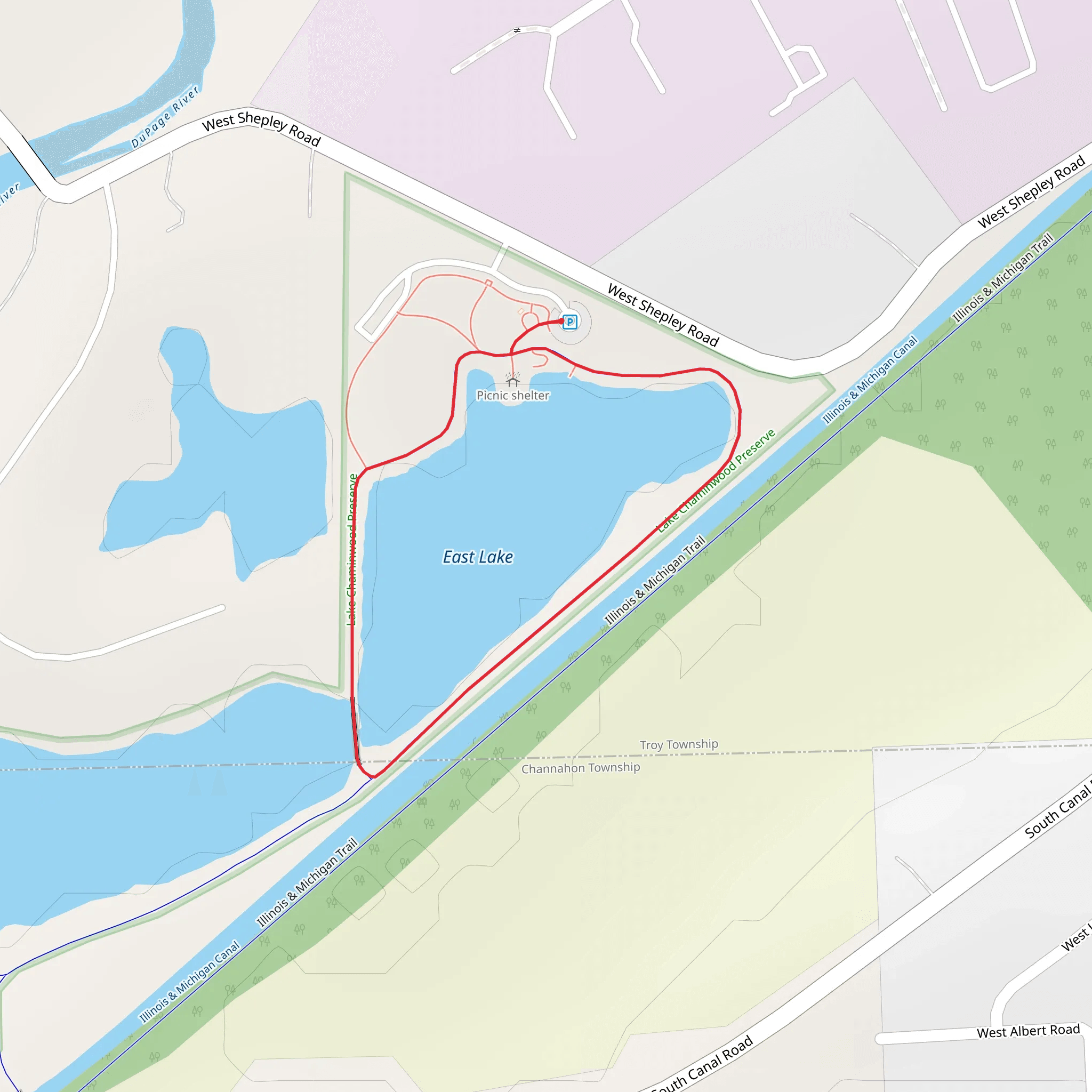 East Lake Loop mobile static map