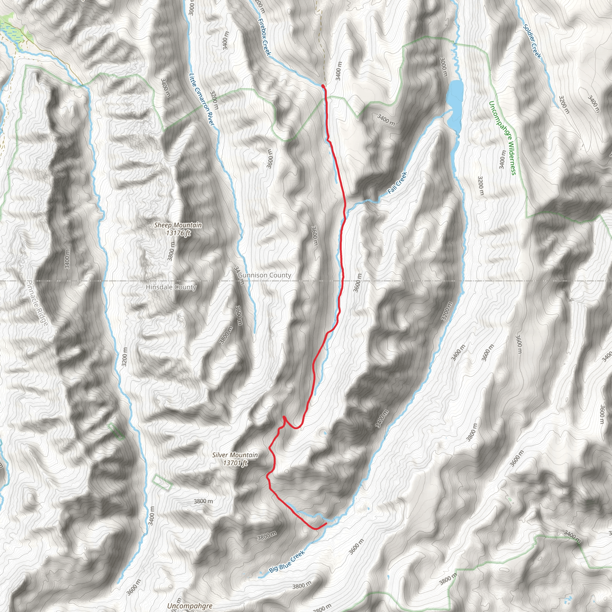 Fall Creek Trail mobile static map