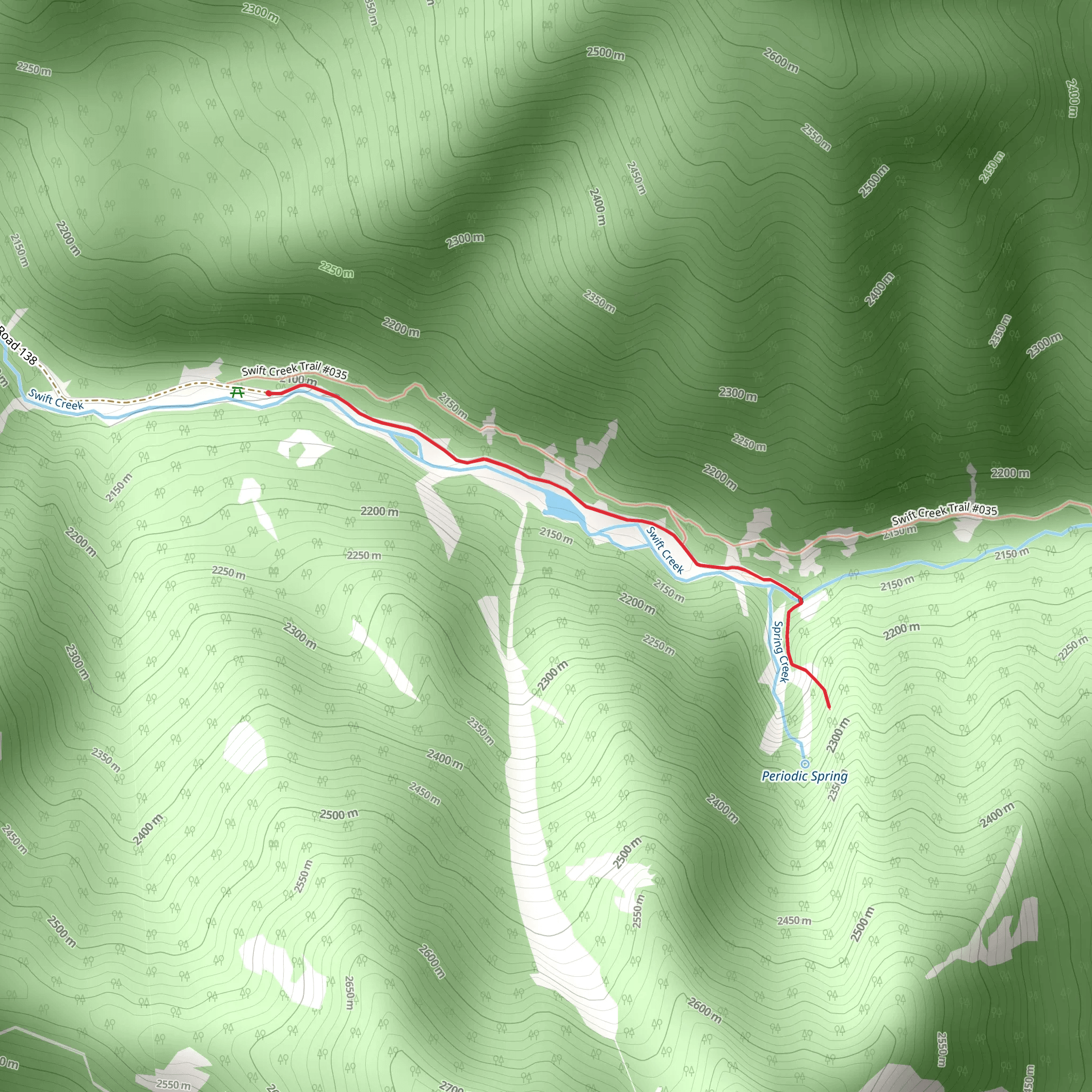 Swift Creek and Spring Creek mobile static map