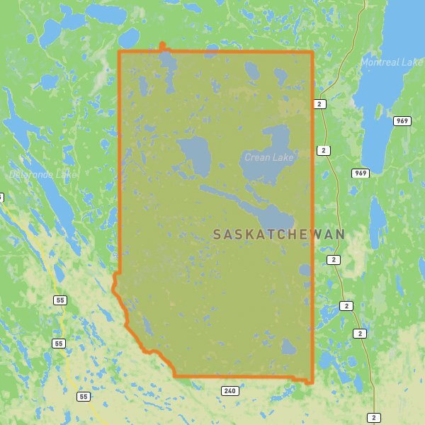 Prince Albert National Park of Canada mobile static map
