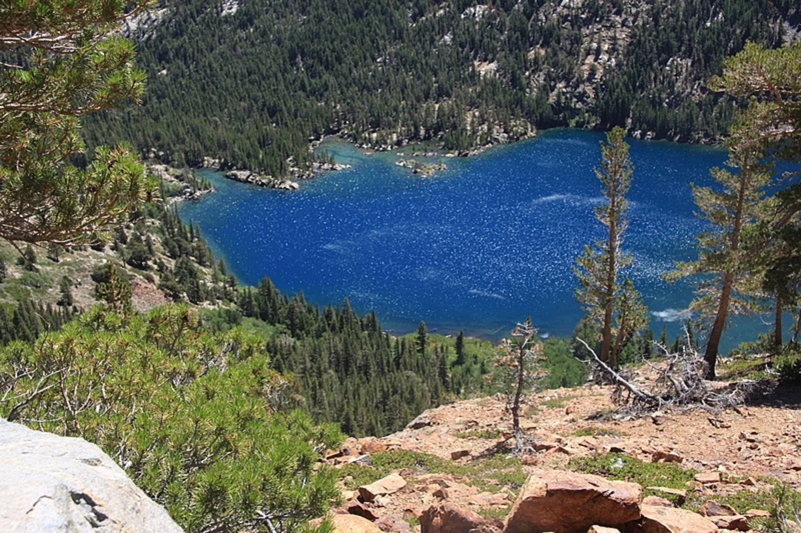 An image depicting the trail Green Lake and East Lake via Green Creek Trail and its surrounding area.