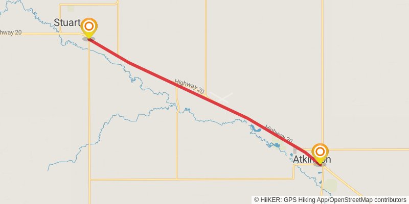 Cowboy Trail stage 7 Map