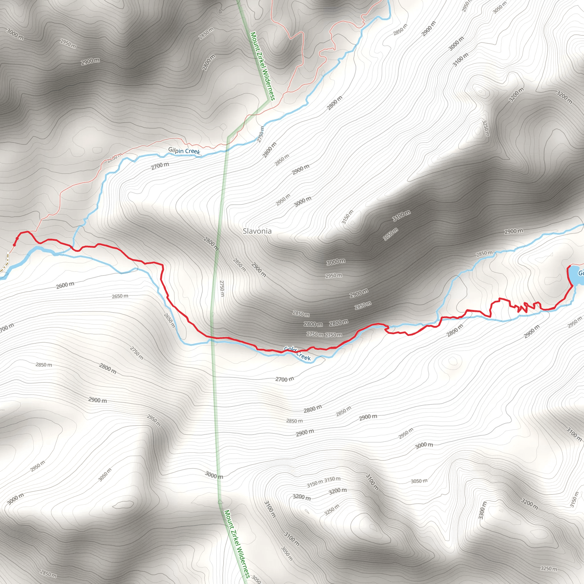 Gold Creek Lake Short Trail mobile static map