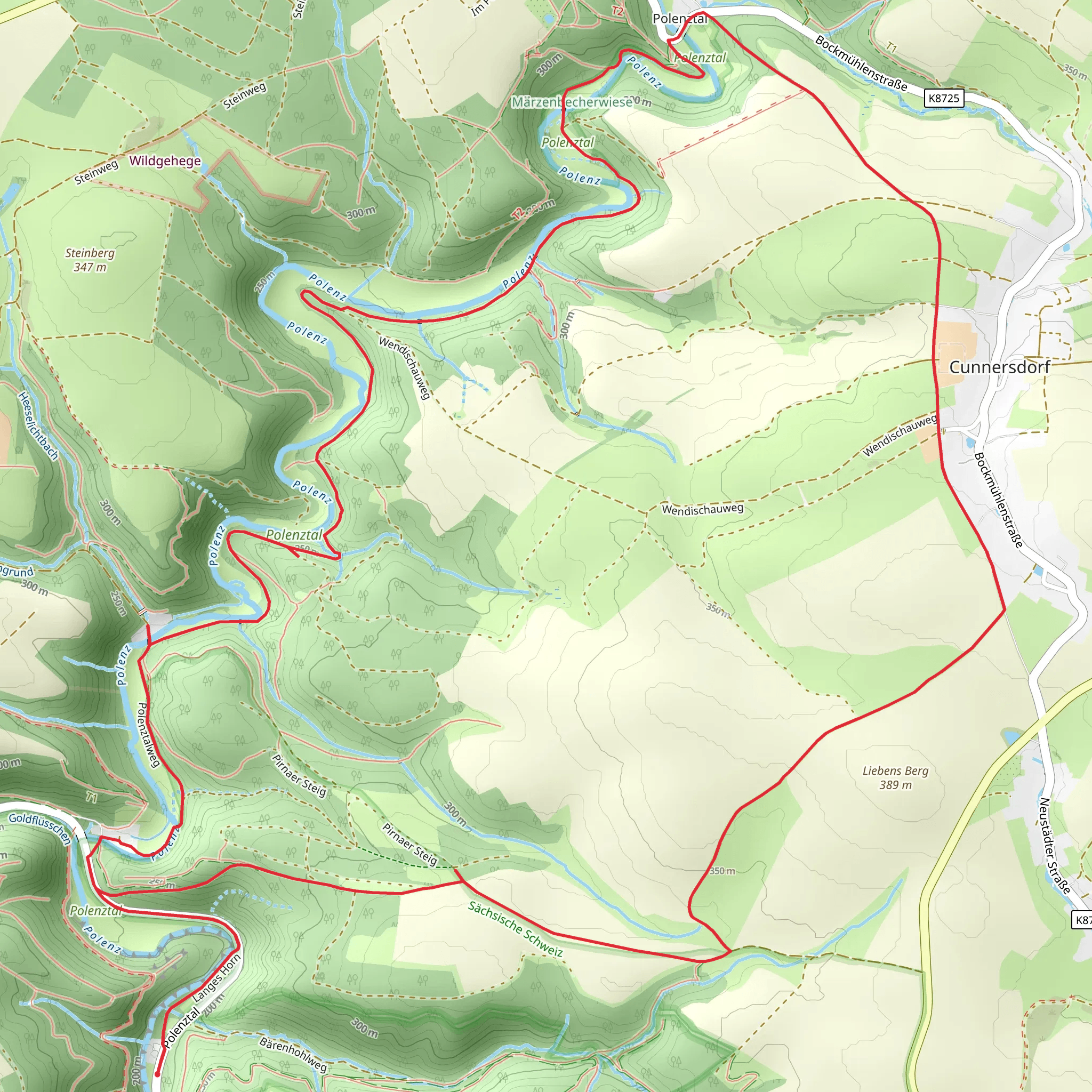 Polenz via Sebnitztalweg mobile static map