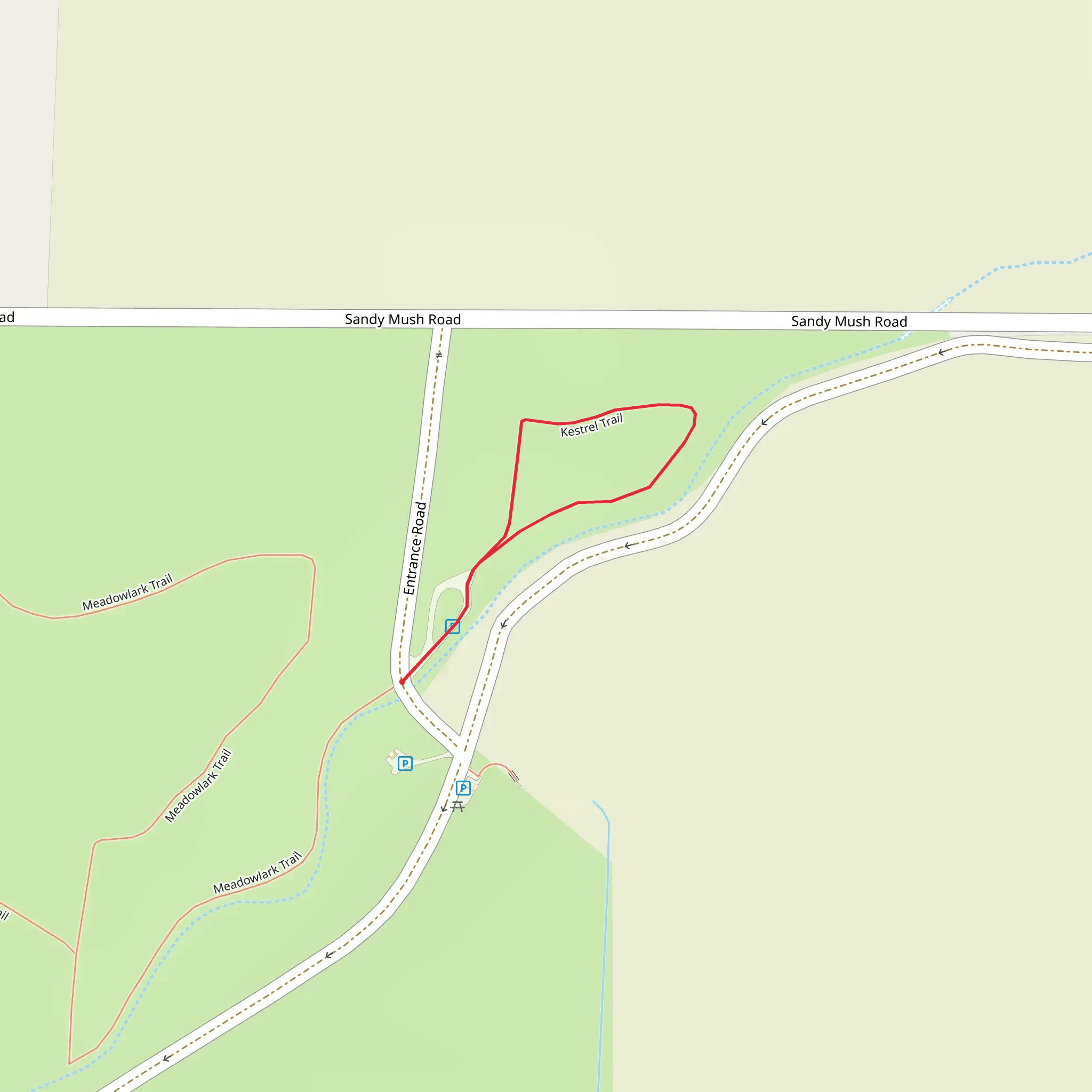 Kestrel Loop Trail mobile static map