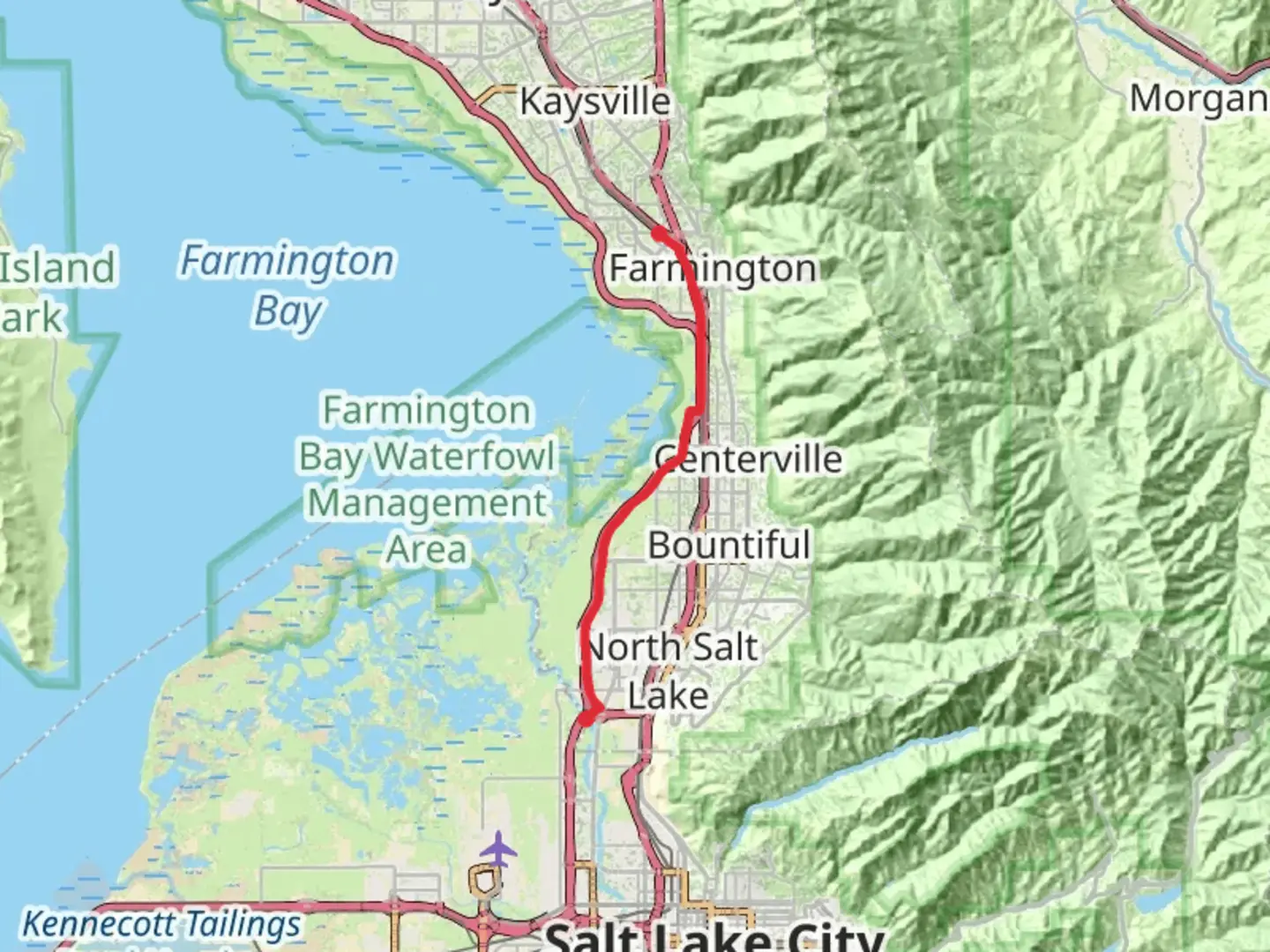 An image depicting the trail Legacy Parkway Trail and its surrounding area.