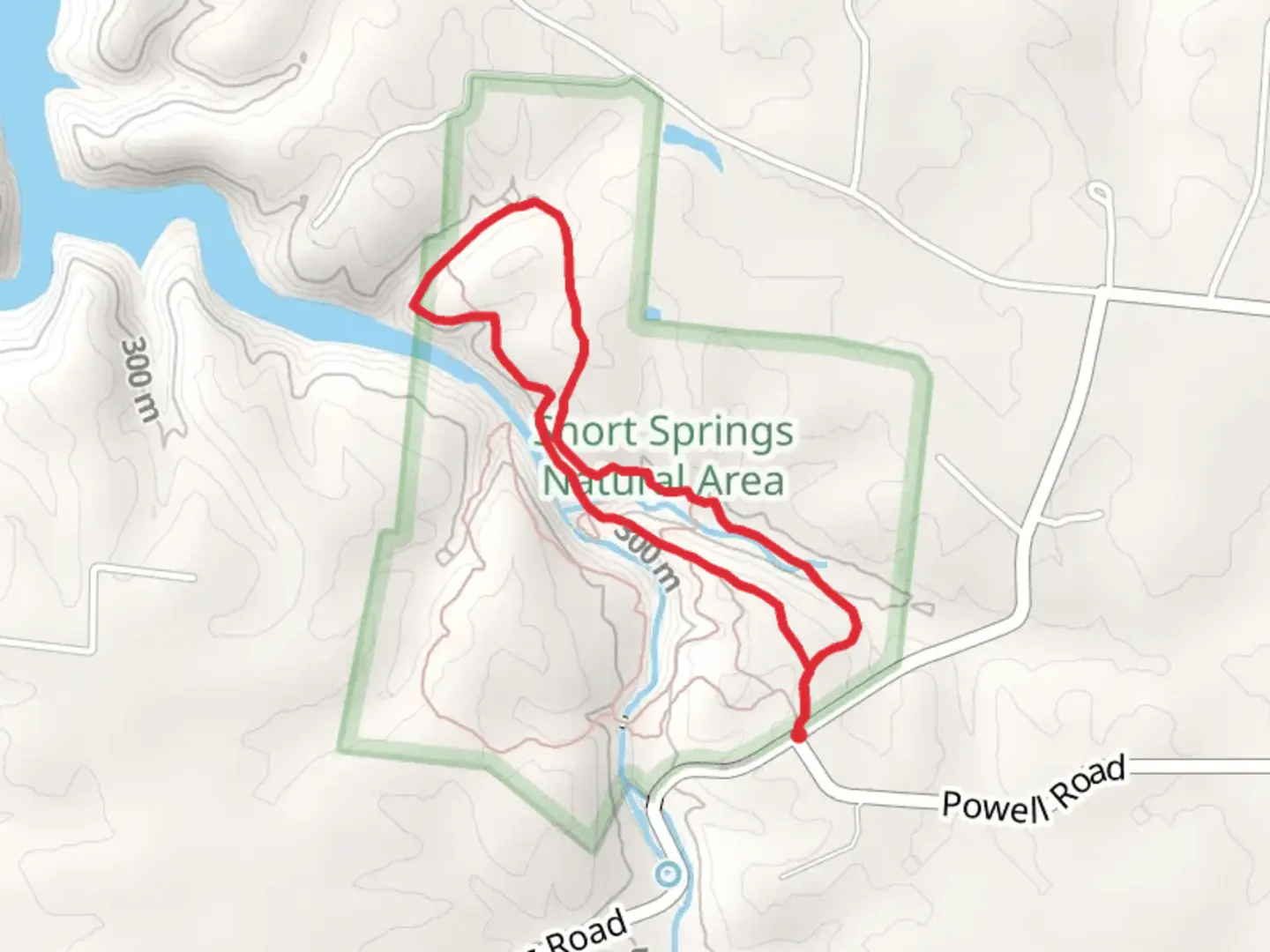 An image depicting the trail Machine Falls - White and Adams Falls Loop Trail and its surrounding area.
