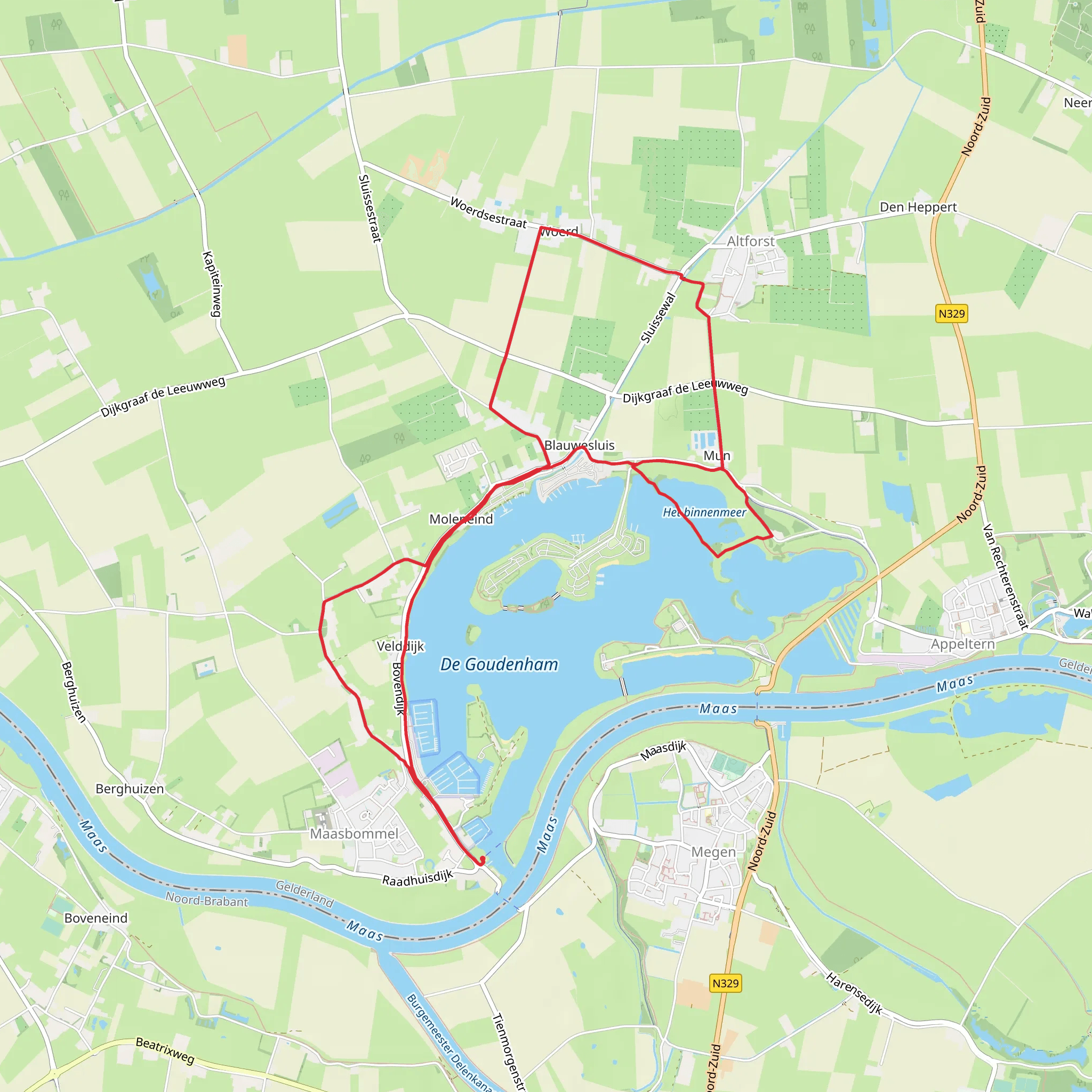 De Goudenham and Het Binnenmeer Loop mobile static map