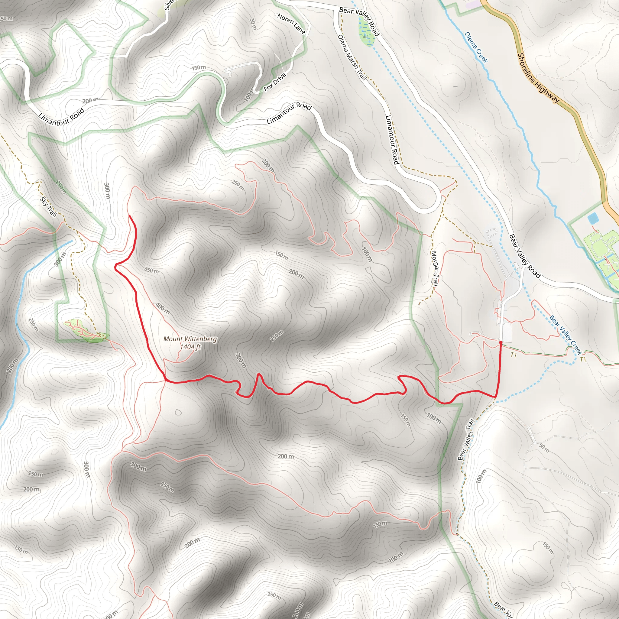 Z Ranch Trail via Bear Valley Trail mobile static map