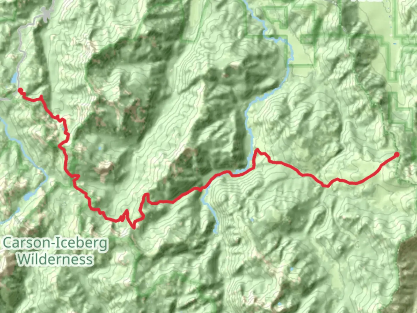 An image depicting the trail Soda Cone and PCT and its surrounding area.