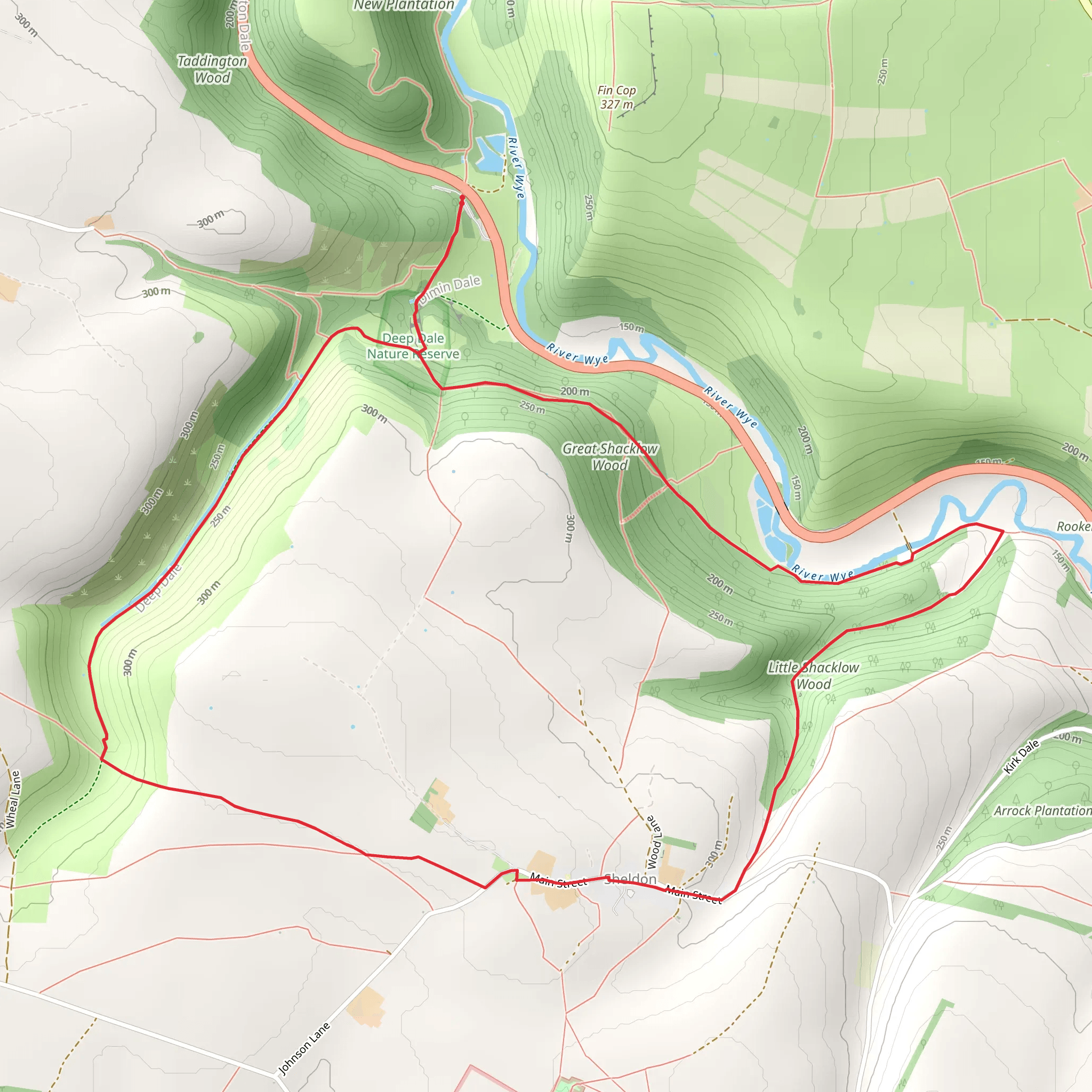 White Lodge Car Park on A6 via Sheldon mobile static map