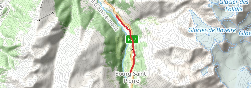 Via Alpina - Red Trail stage 95 Map