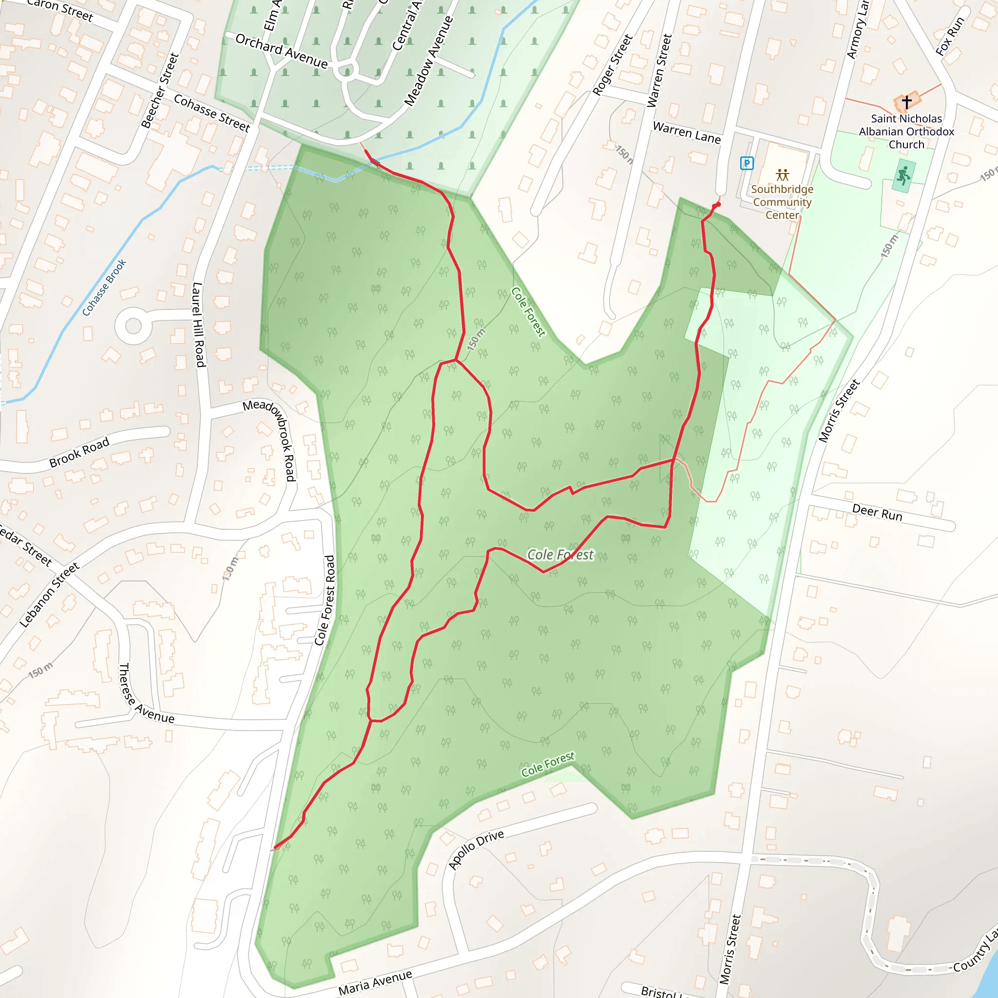 Cole Forest Loop mobile static map