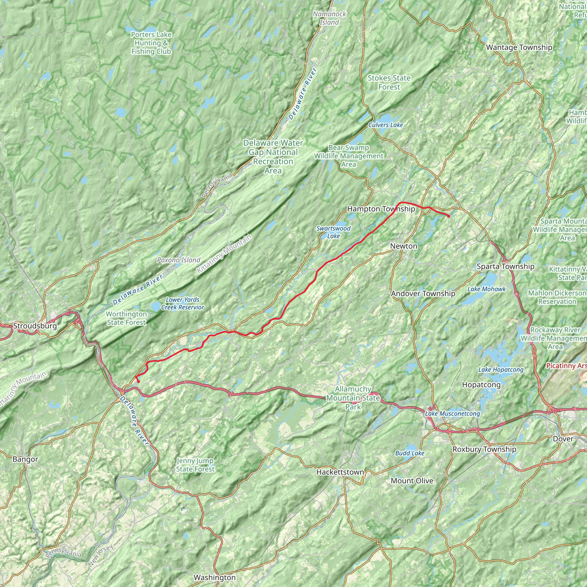 Paulinskill Kill via Paulinskill Valley Trail mobile static map