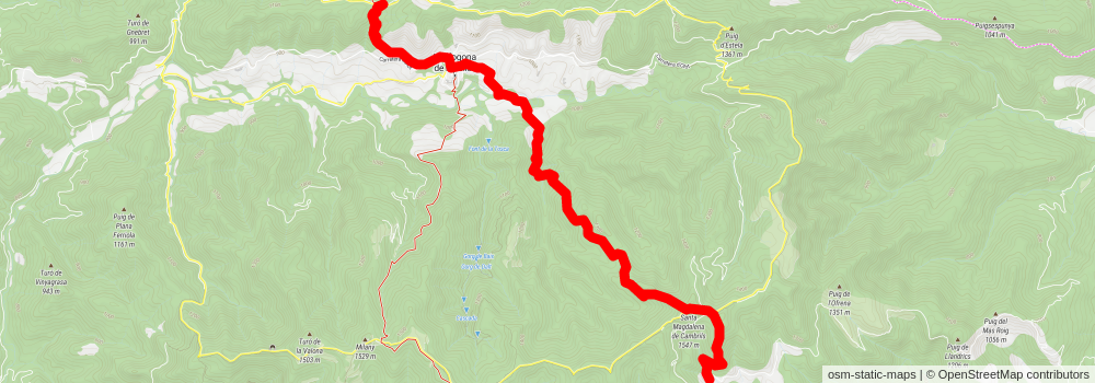Santa Magdalena de Cambrills - Coll de las Fuentes de l'Orri PR C 59-2 stage 2 Map