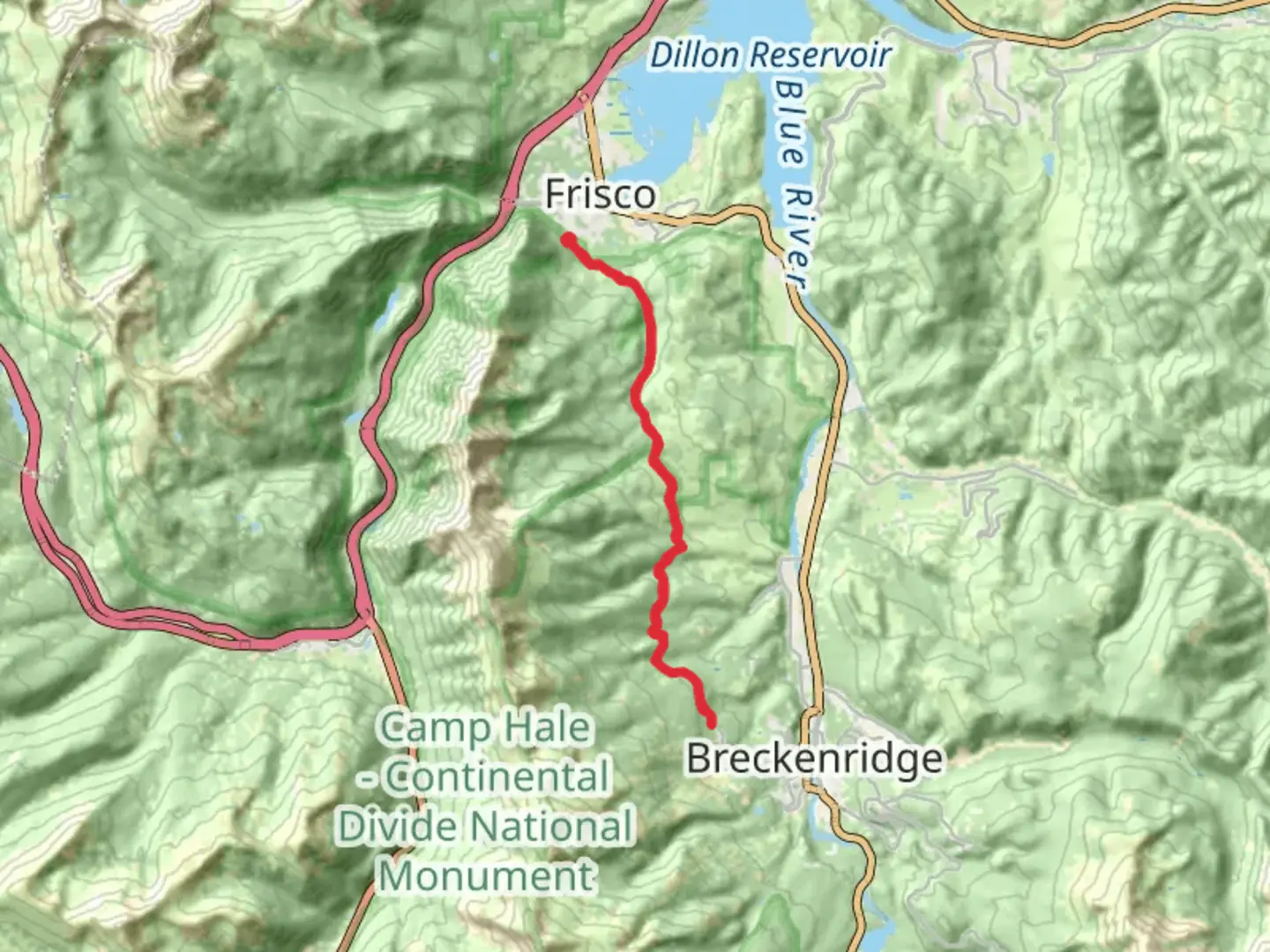 An image depicting the trail Rainbow Lake and Peaks Trail and its surrounding area.
