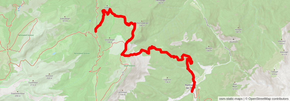 Northern Alpine Trail stage 11 Map