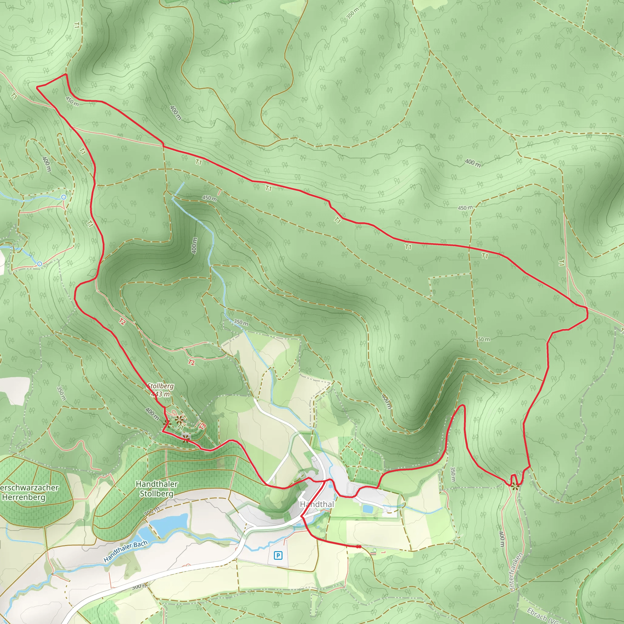 Rundweg Michelau and Oberschwarzach mobile static map
