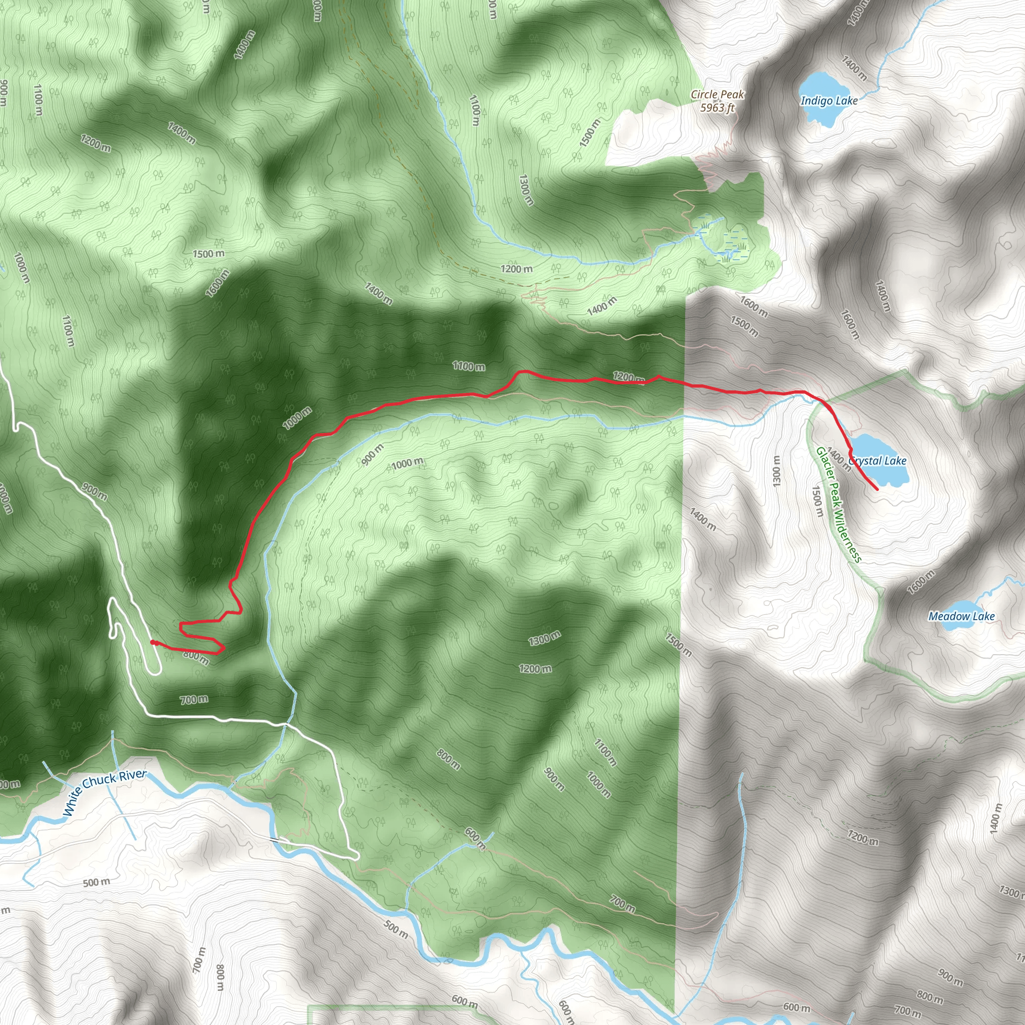 Crystal Lake Trail mobile static map