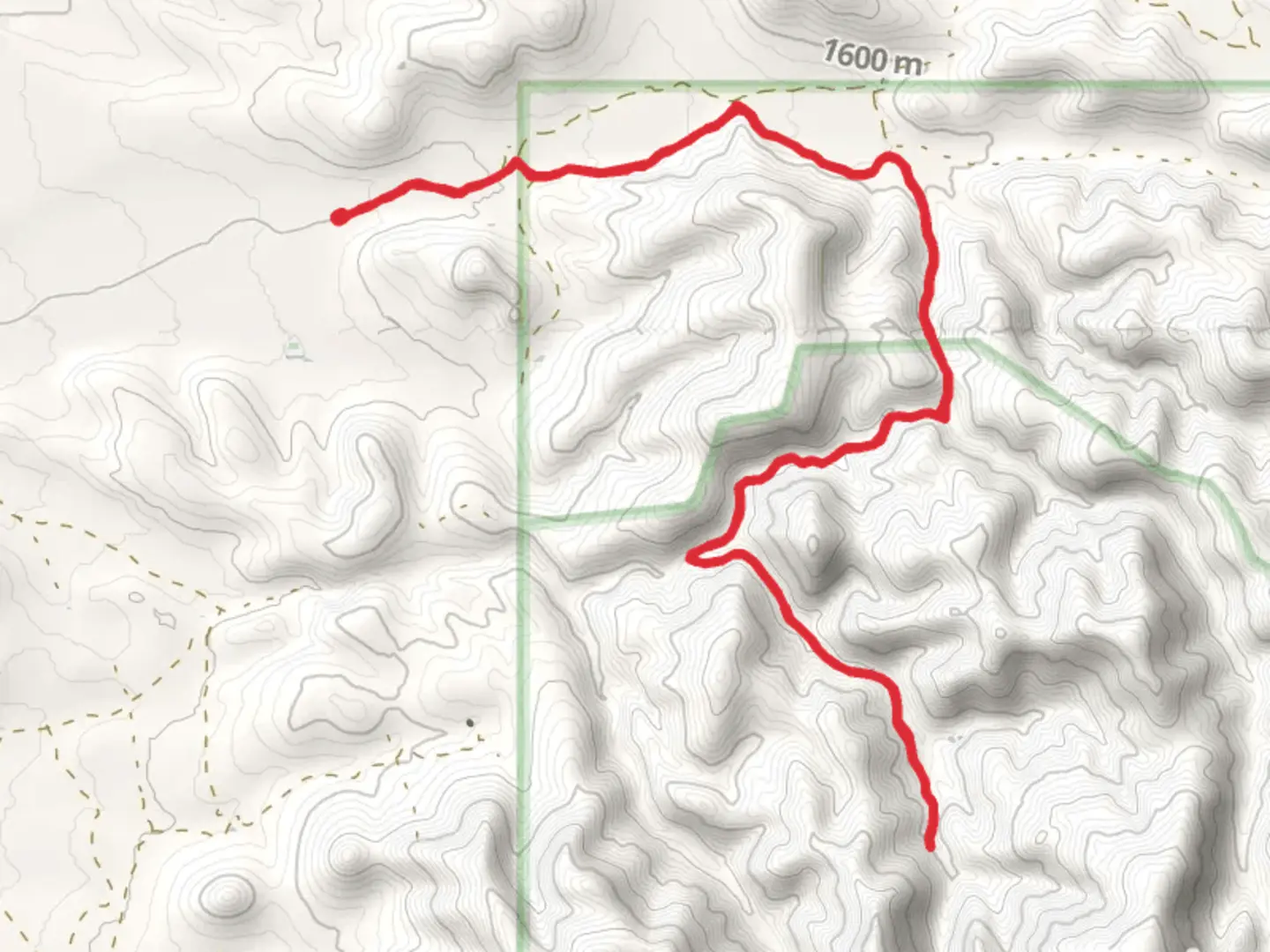 An image depicting the trail Middle Witch via Witch Ridge Trail and its surrounding area.