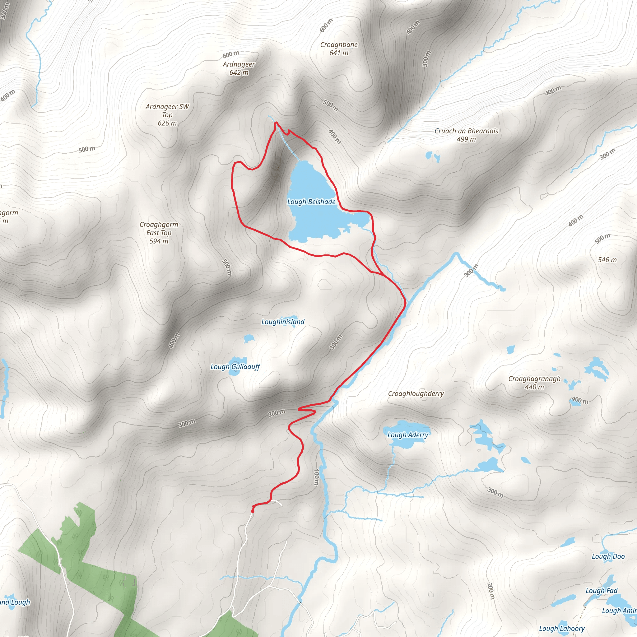 Lough Belshade Loop mobile static map