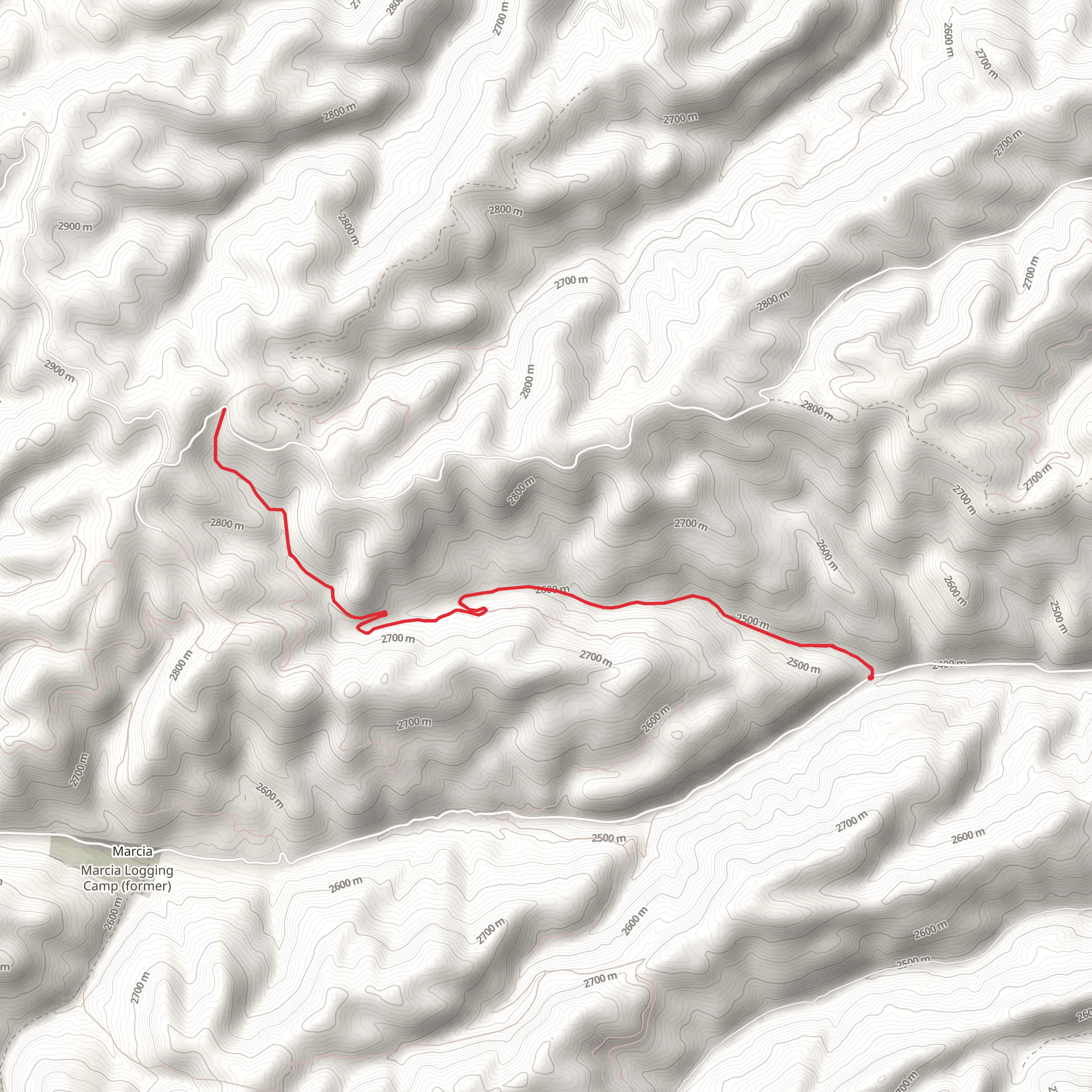 Benson Canyon Trail mobile static map