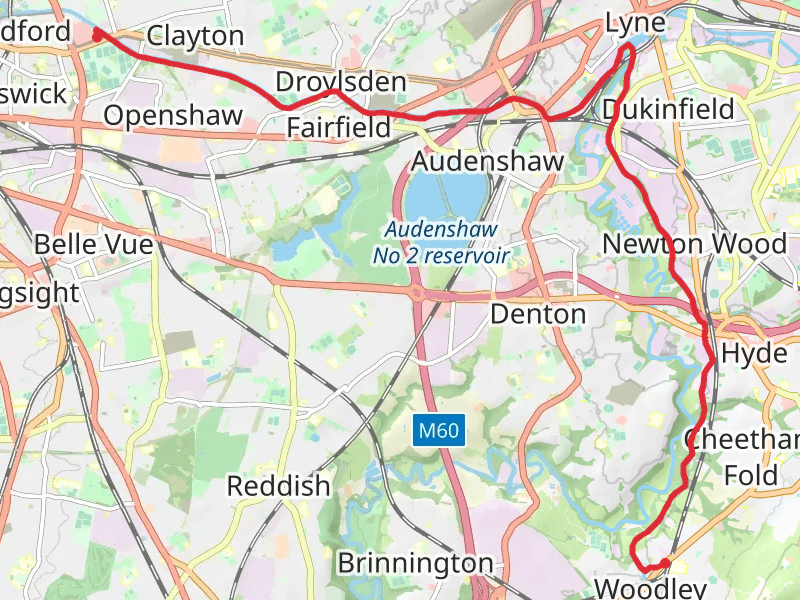 Etihad Stadium to Woodley Walk