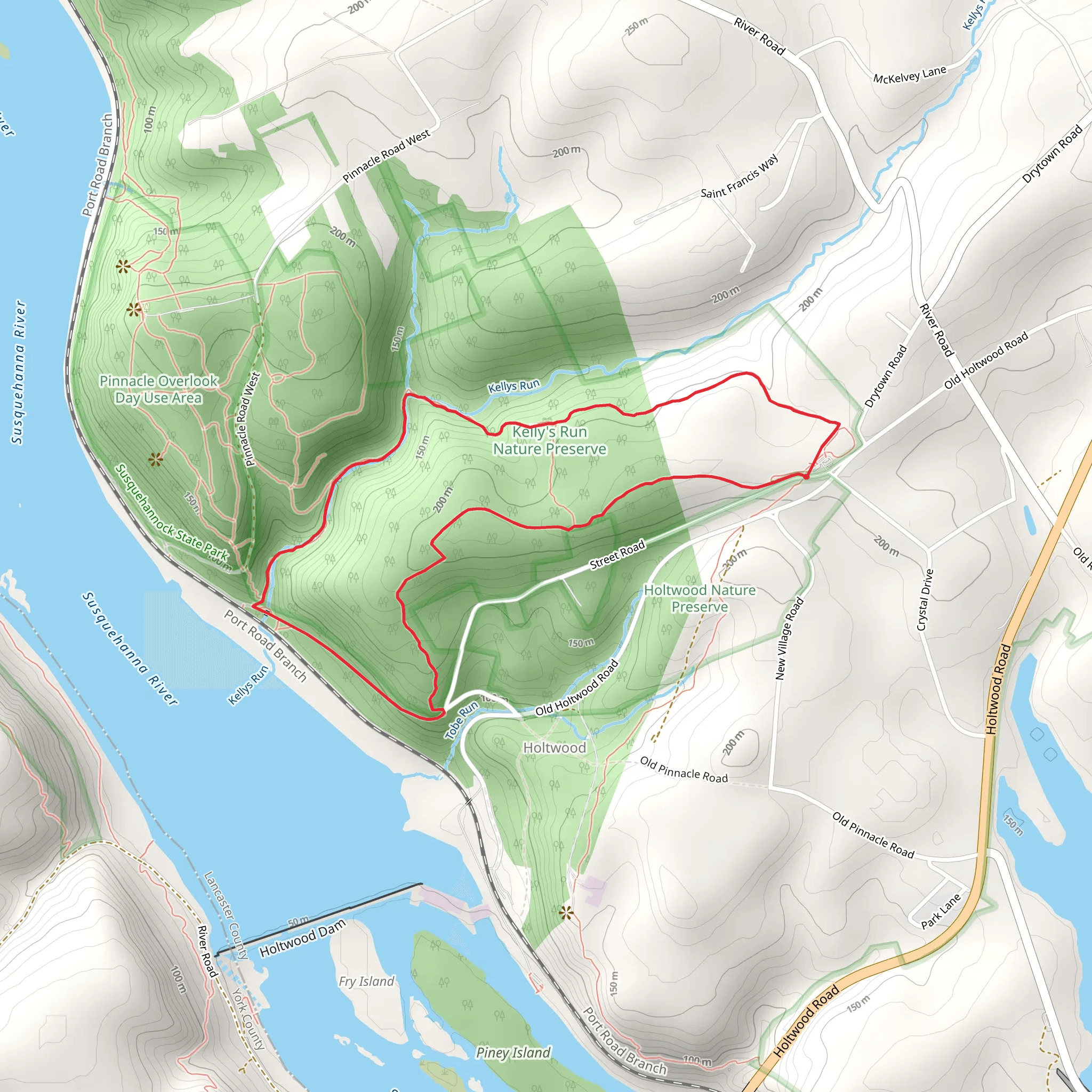 Kellys Run Loop mobile static map