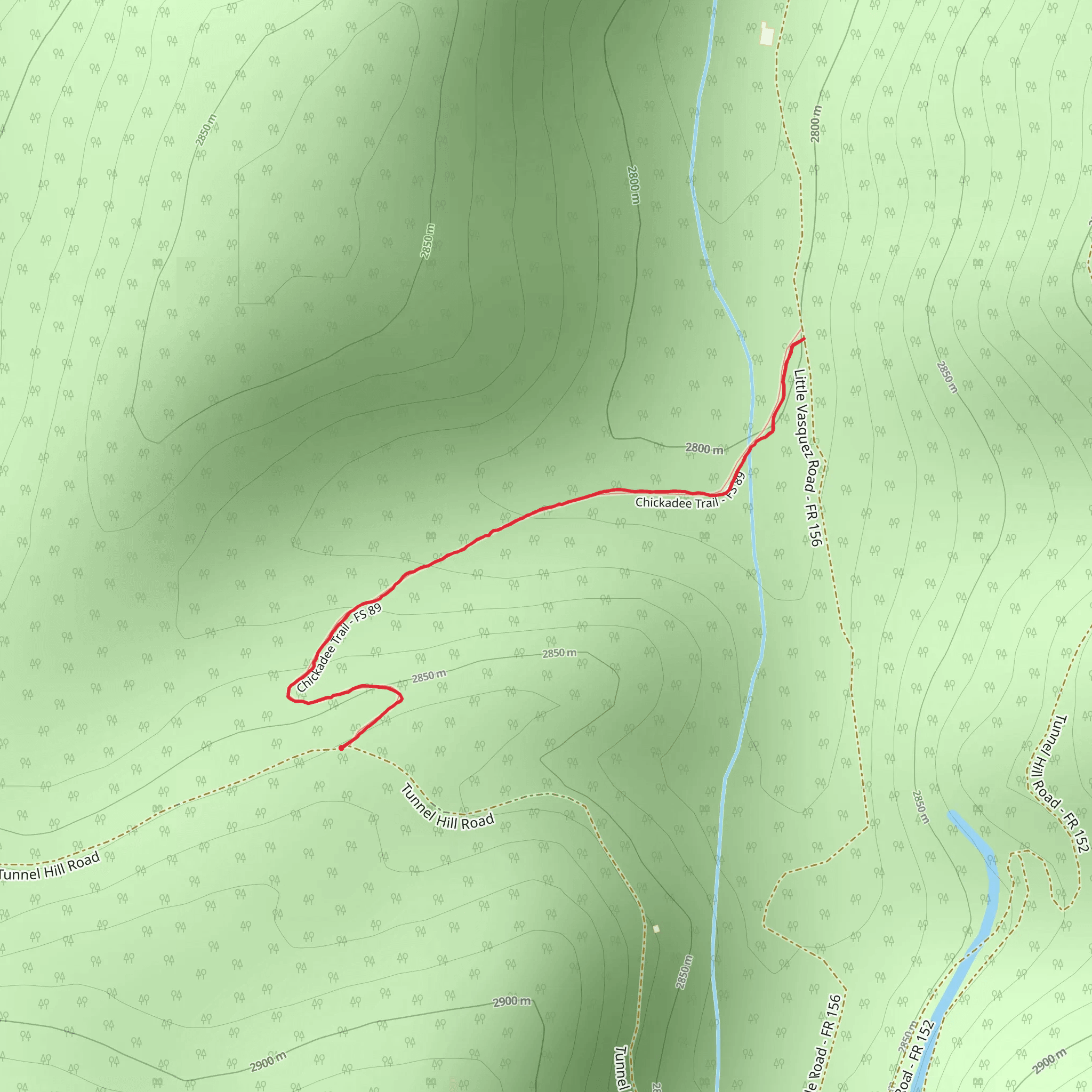 Chickadee Trail mobile static map