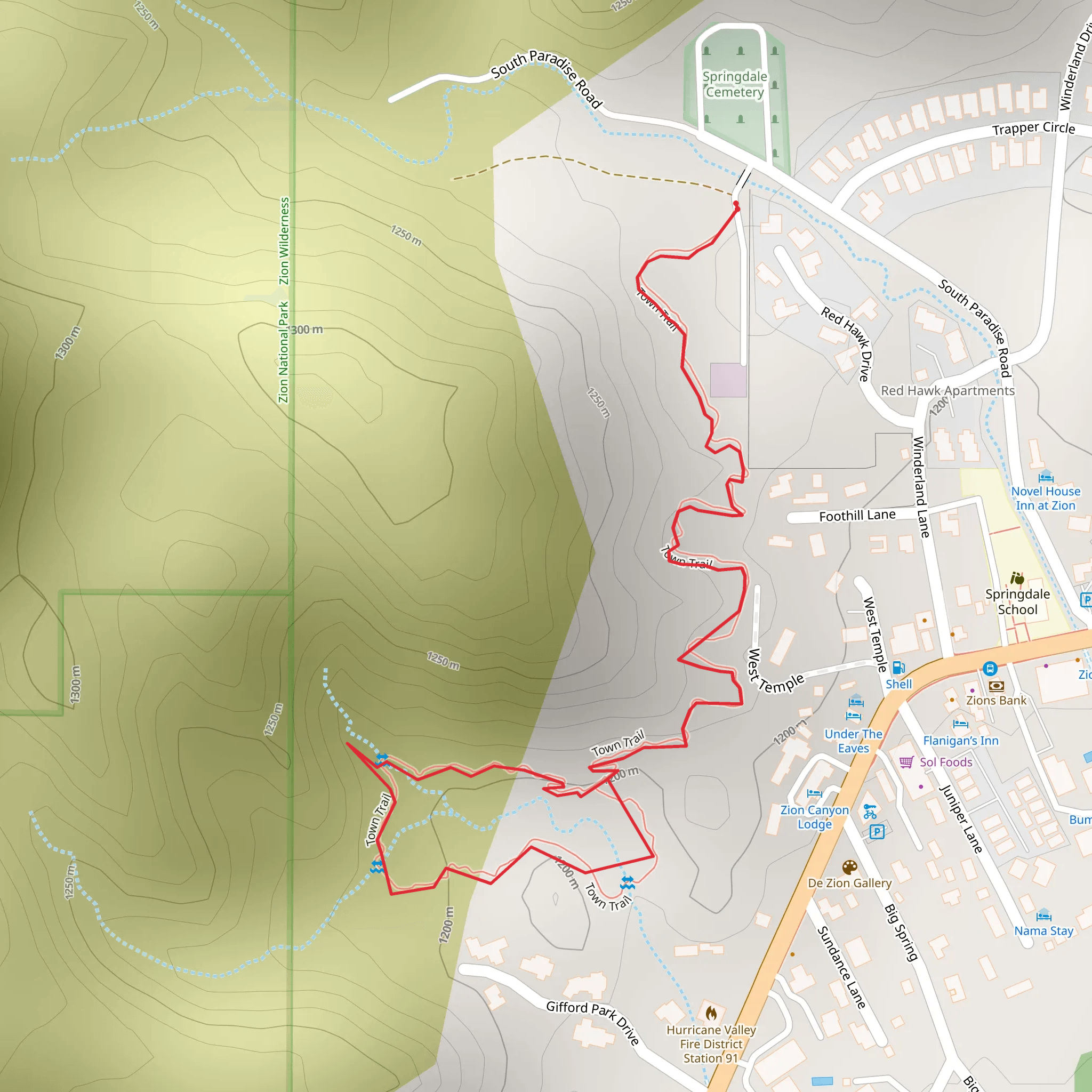 Town Trail mobile static map
