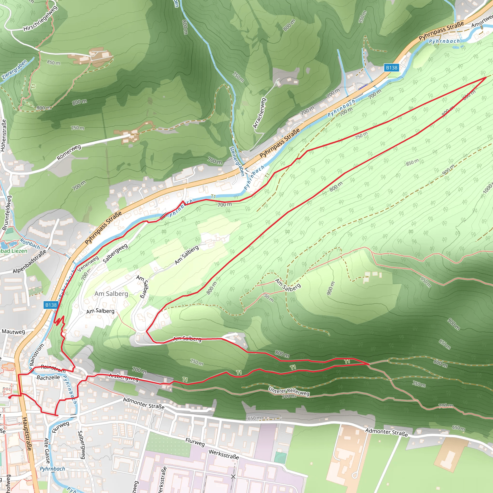 Salbergtour mobile static map