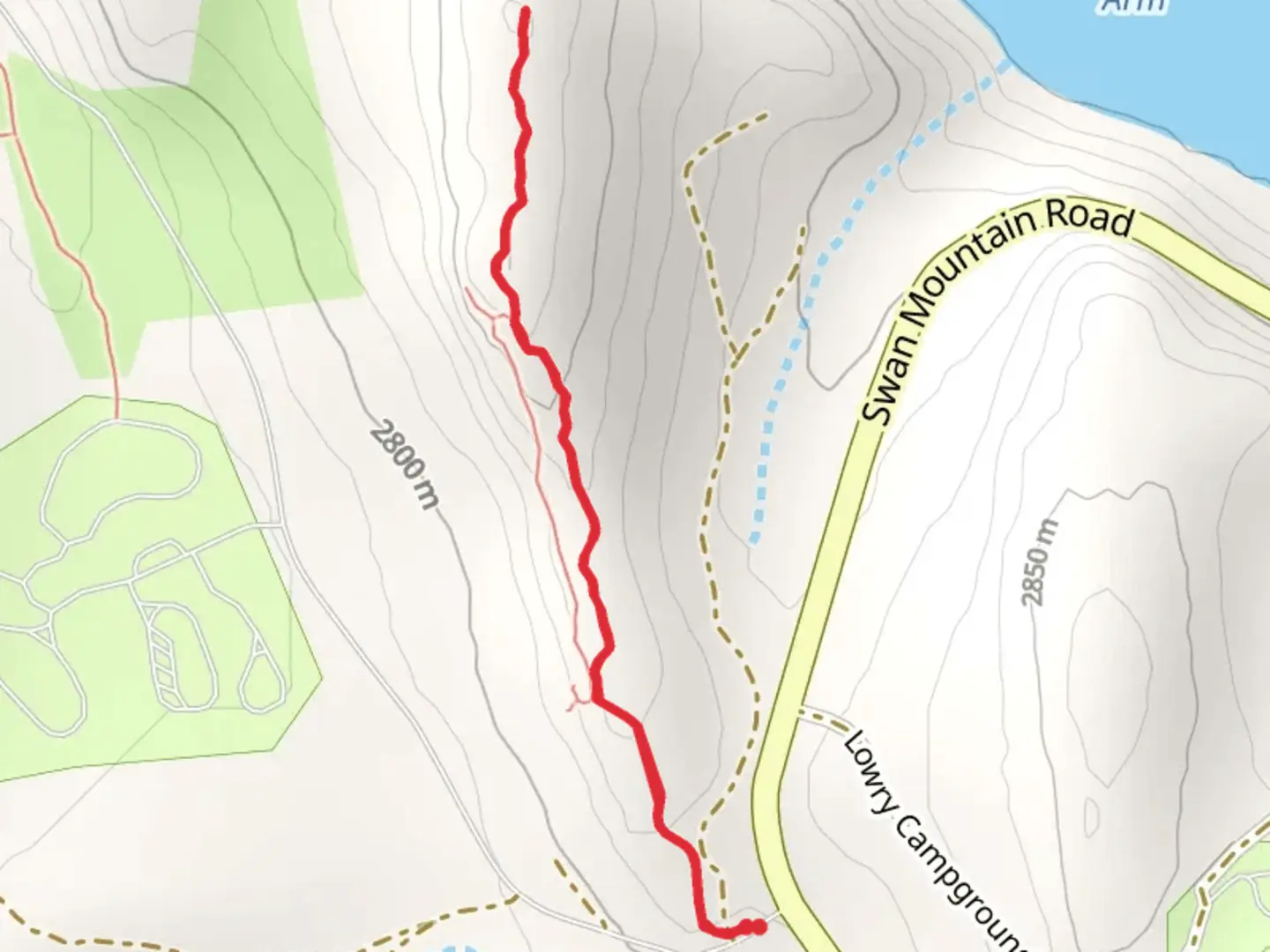 An image depicting the trail Snake River Lookout from Swan Mountain Road and its surrounding area.