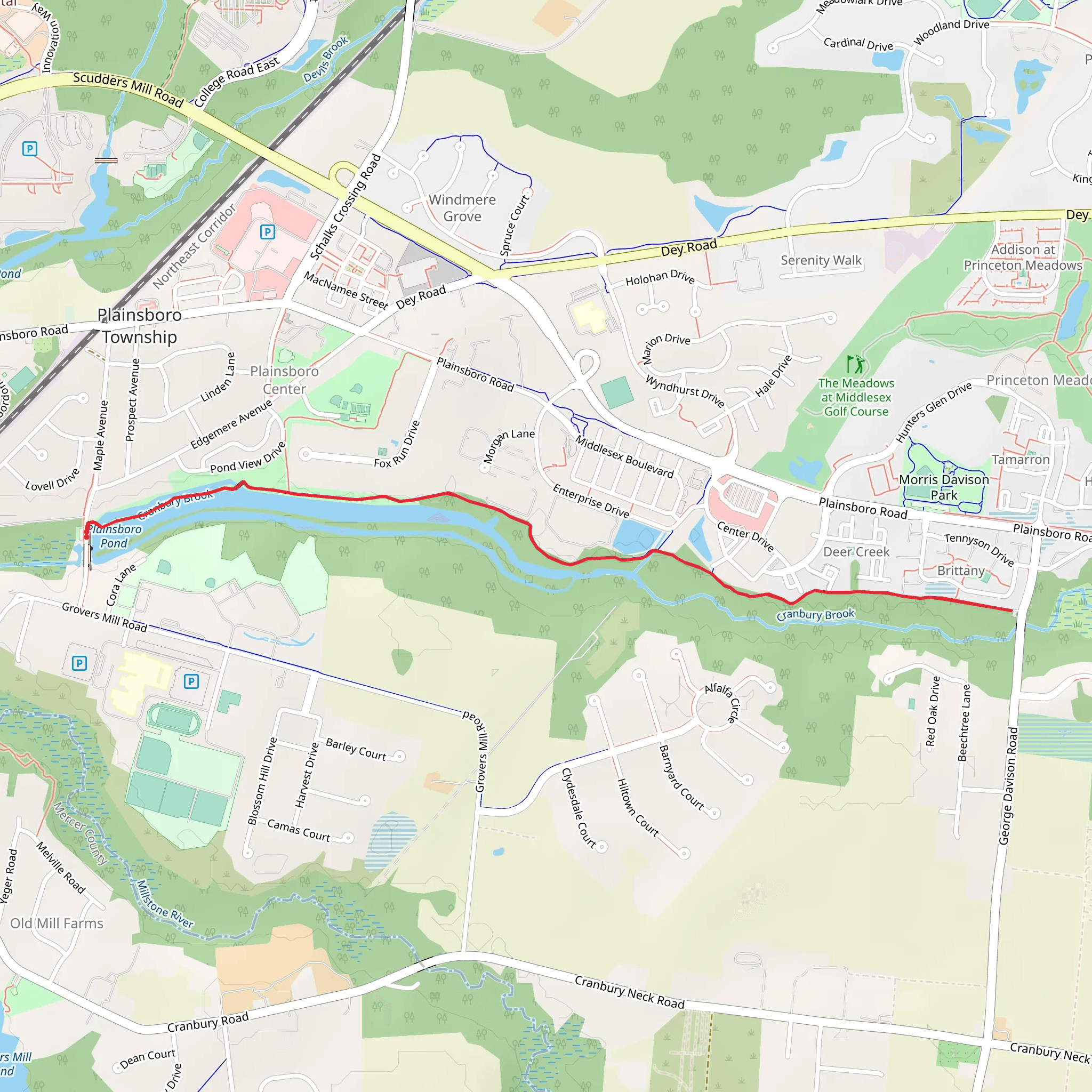 Lenape Trail mobile static map