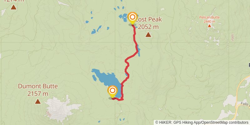 Sky Lakes Traverse alt 1 Map